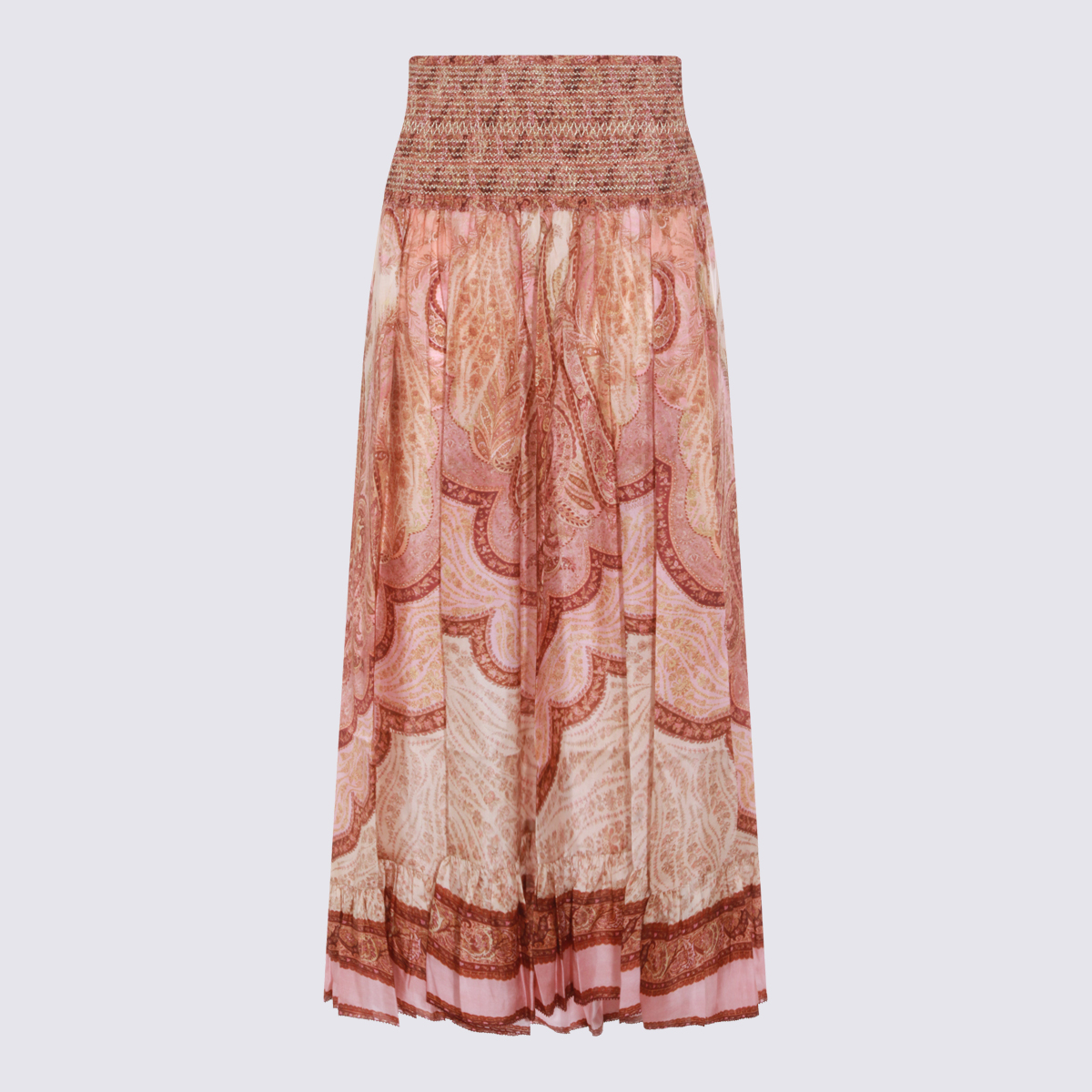 The Row Zimmermann Skirts Tapestry Burgundy Multi _silk - Women　Zimmermann スカート タペストリー バーガンディ マルチ _シルク - レディース