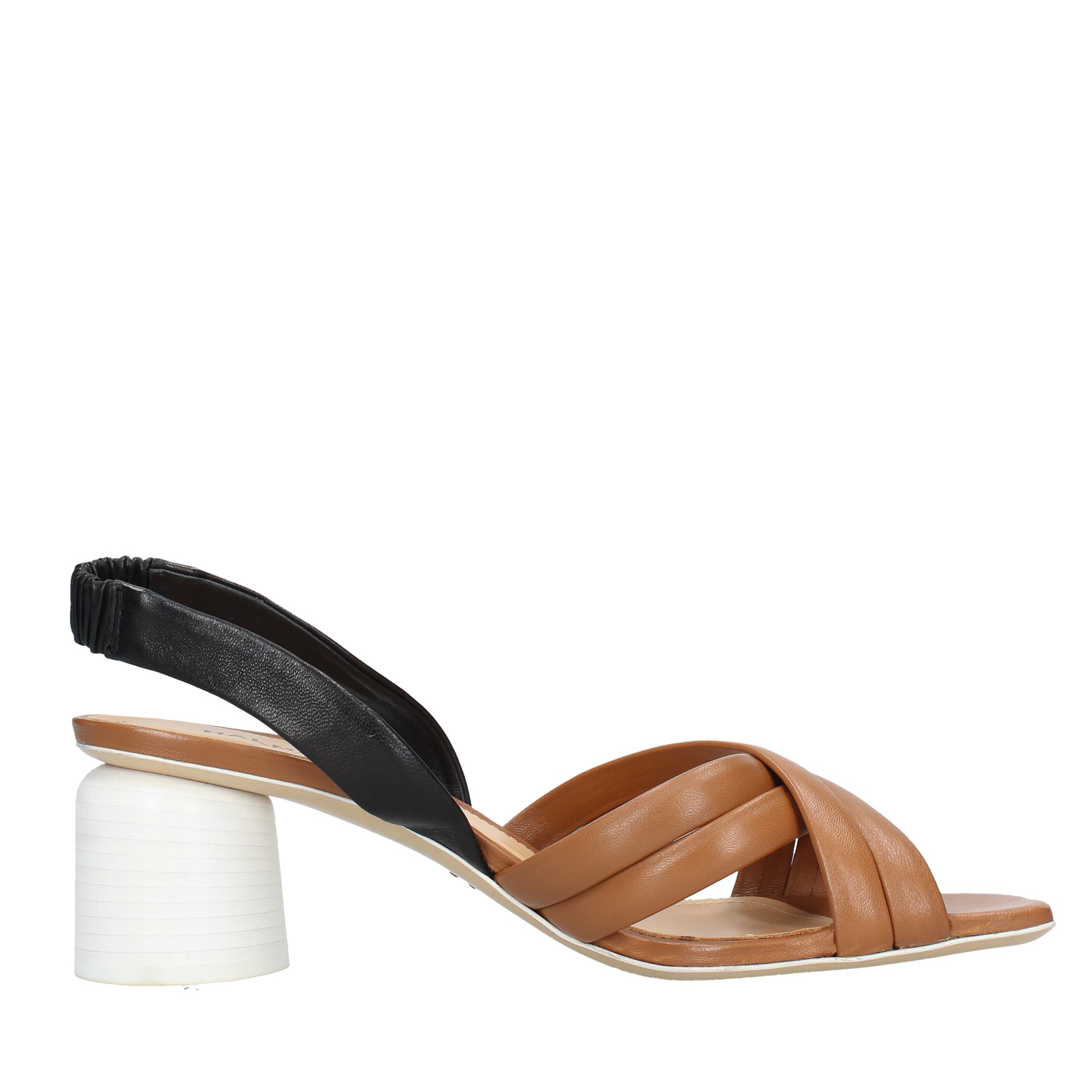 VD0921 Calzature Sandali HALMANERA Donna Marrone nero bianco eBay