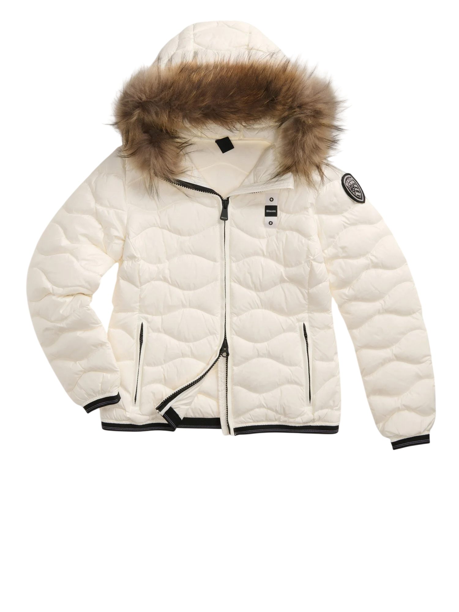 Blauer Vestes blanches