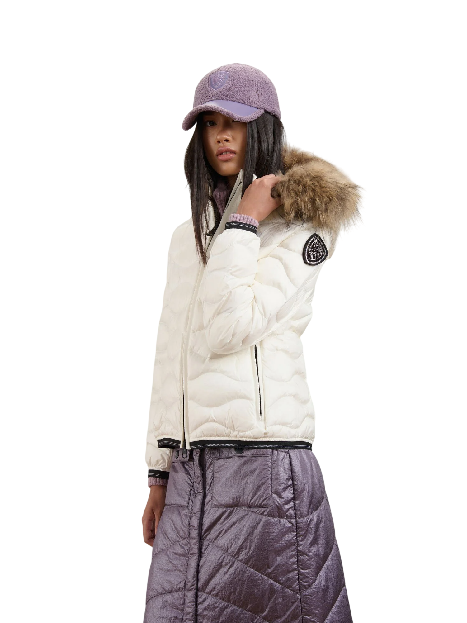 Blauer Vestes blanches