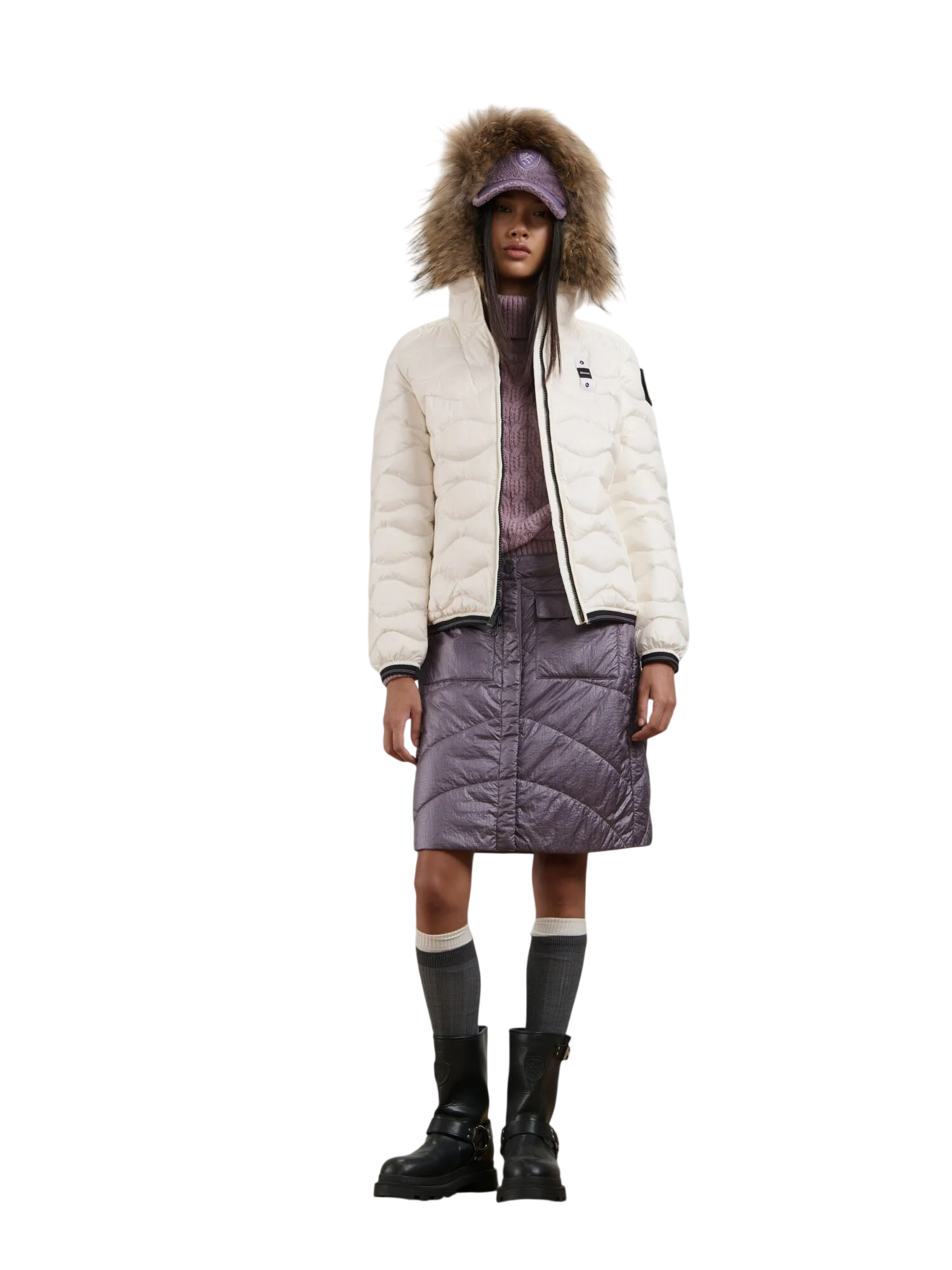 Blauer Vestes blanches