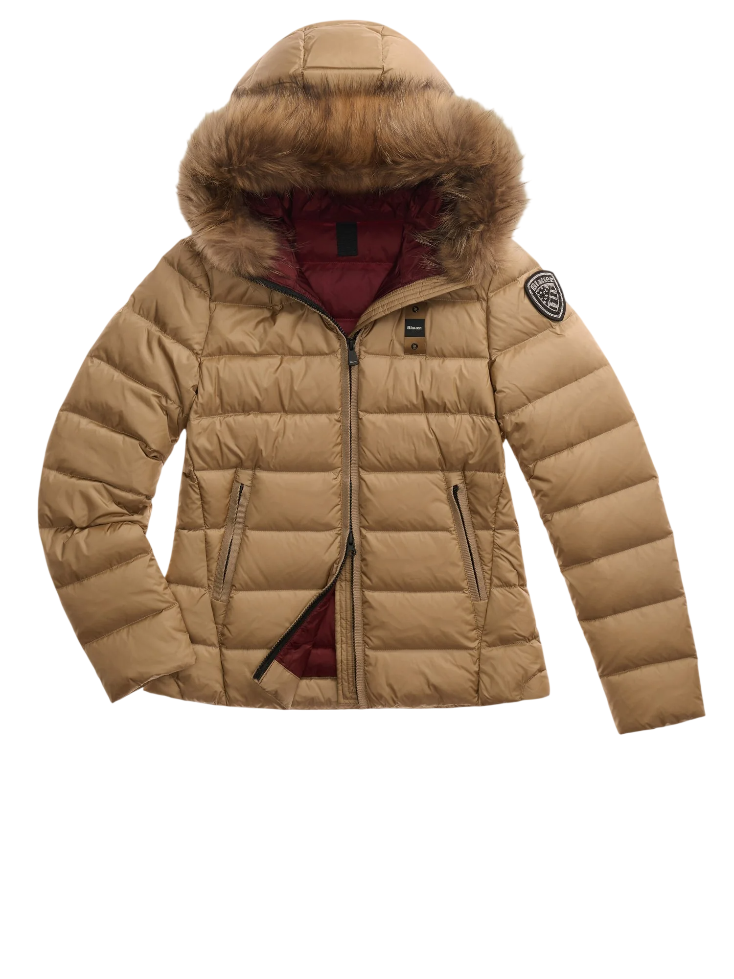Blauer Vestes brunes