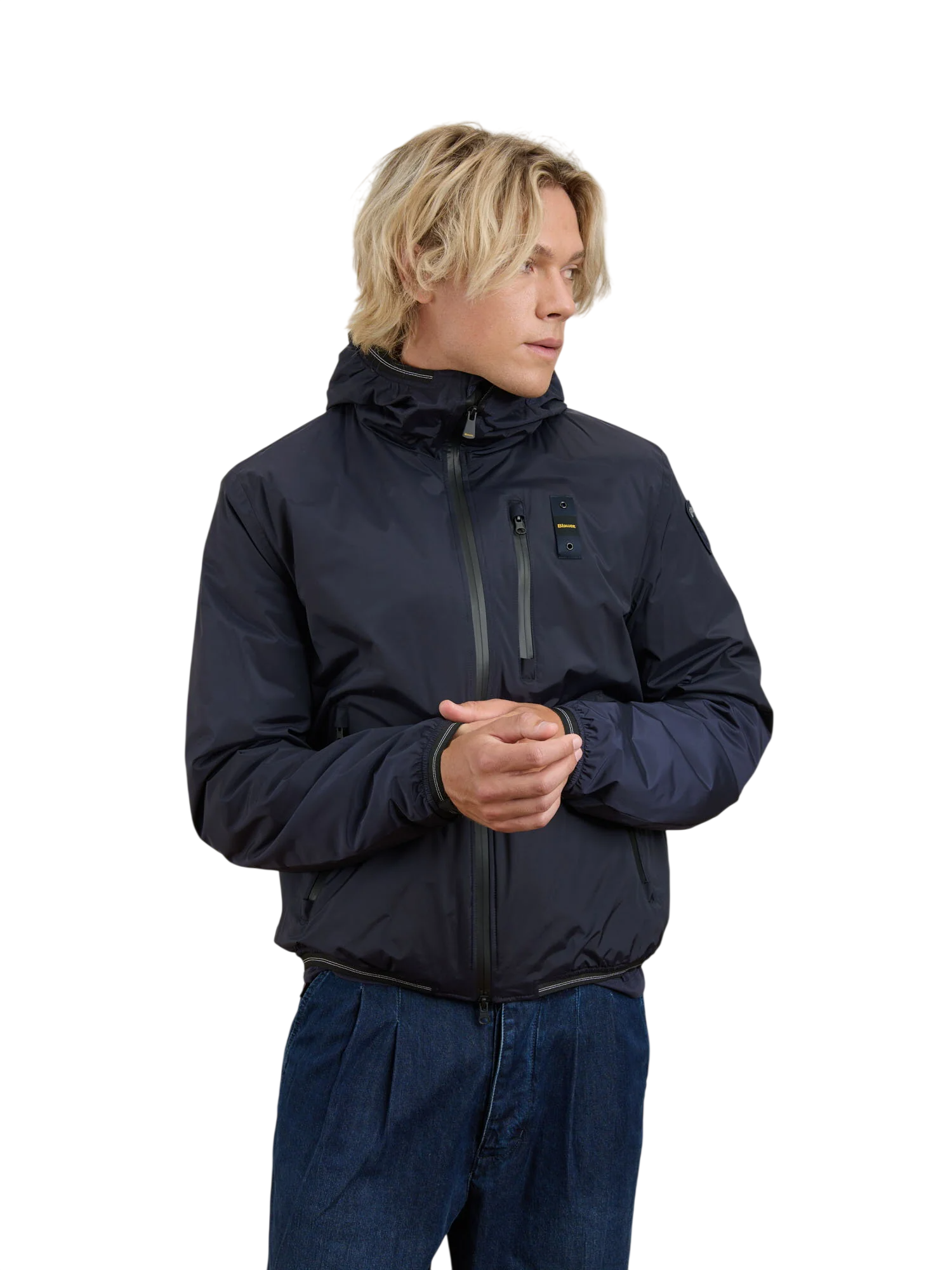 Blauer Blaue Jacken