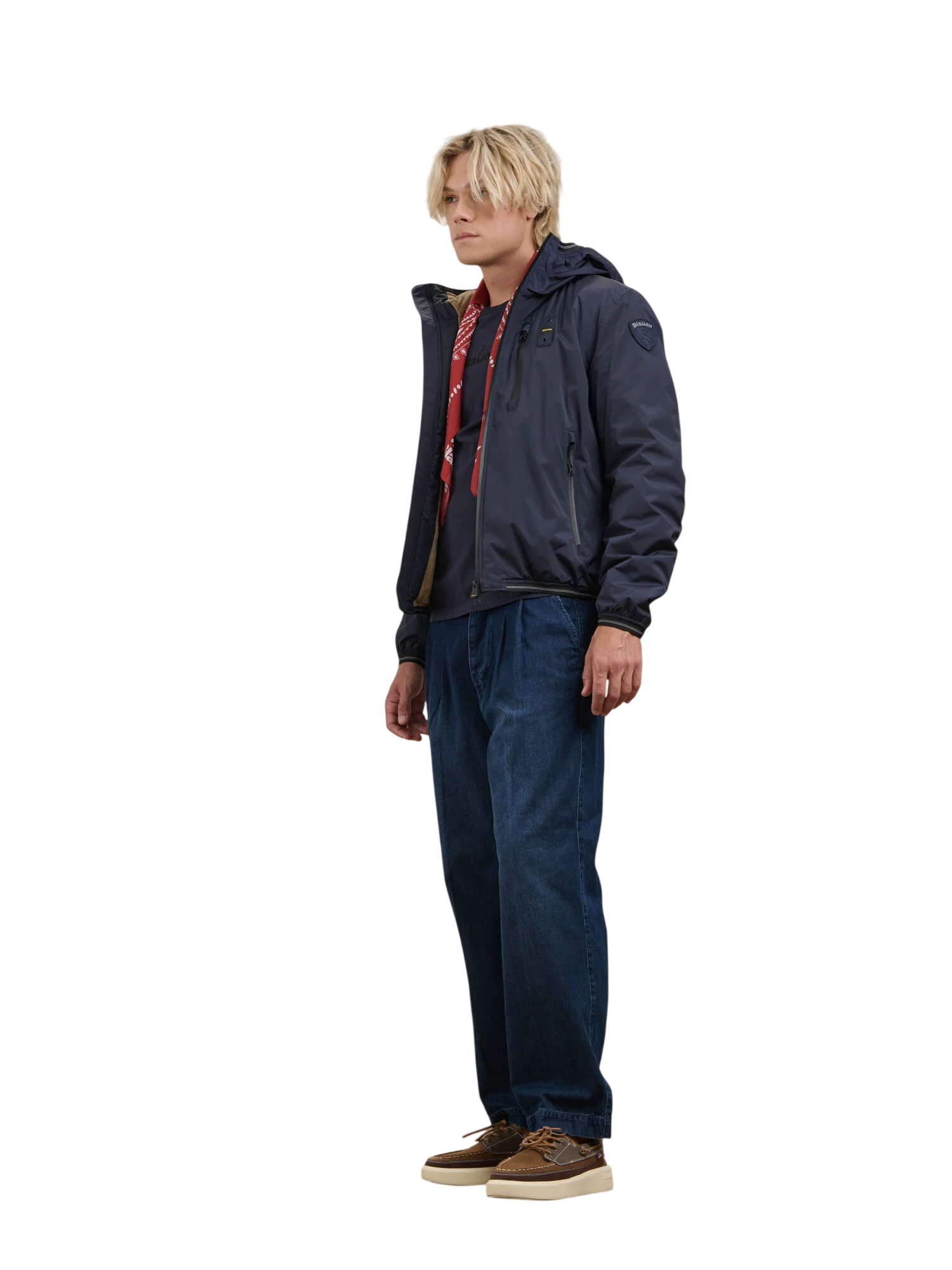 Blauer Blaue Jacken