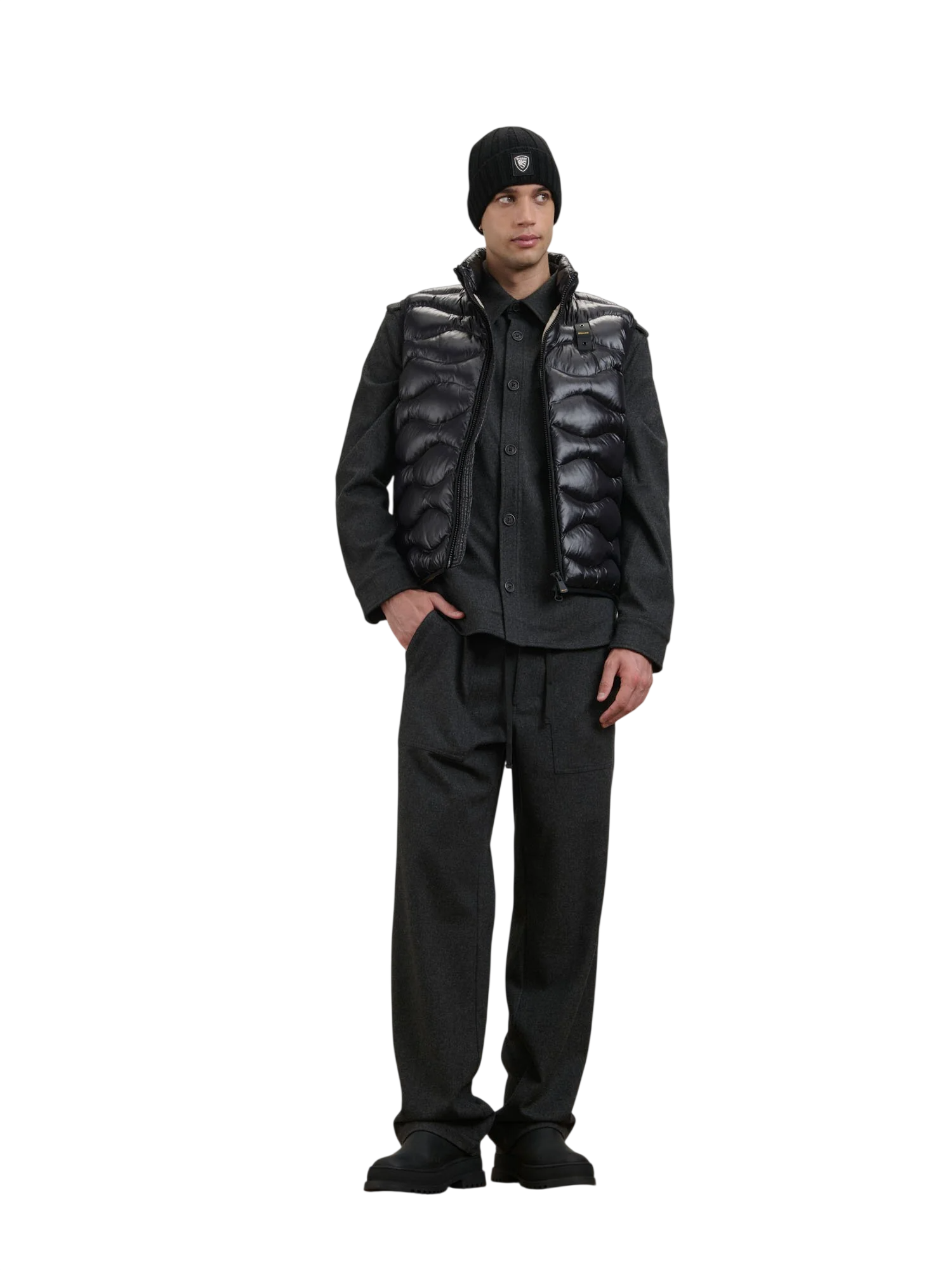 Blauer Jacken Schwarz