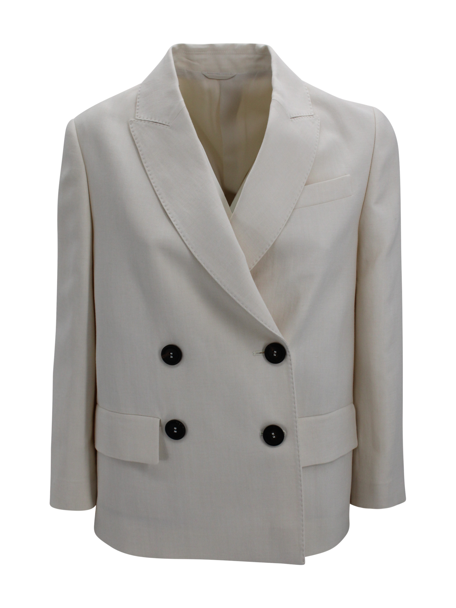 Brunello Cucinelli Jackets Cream Viscose – Women