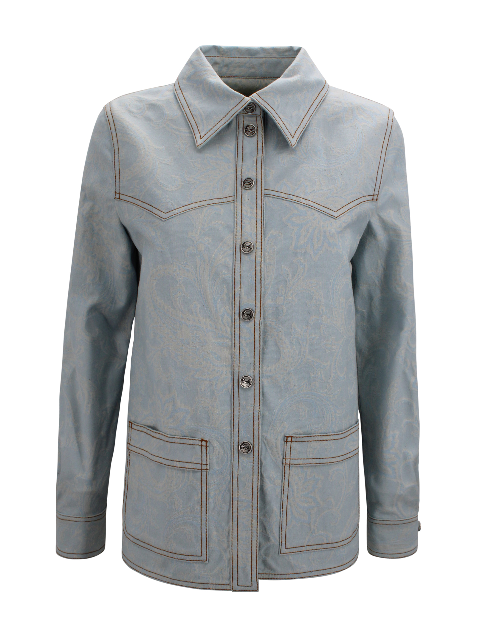 Etro Shirts Clear Blue Denim – Women