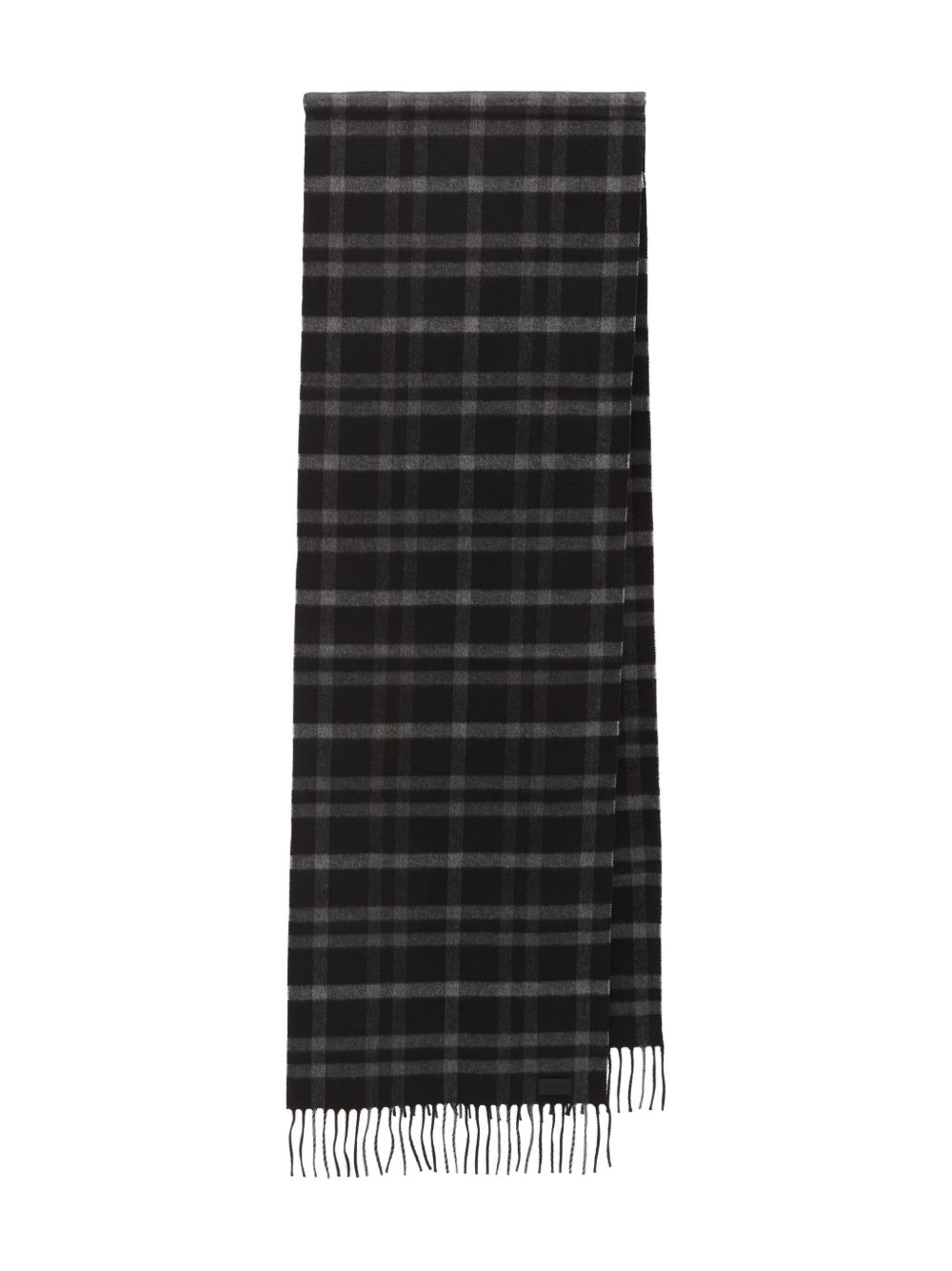 Saint Laurent Saint Laurent Scarfs Black/ivory Silk Cashmere - Men　サンローラン スカーフ ブラック/アイボリー シルク カシミア - メンズ