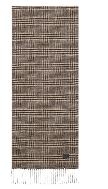 Saint Laurent Saint Laurent Scarfs Black/beige Silk Cashmere - Women　サンローラン スカーフ ブラック/ベージュ シルク カシミア - レディース