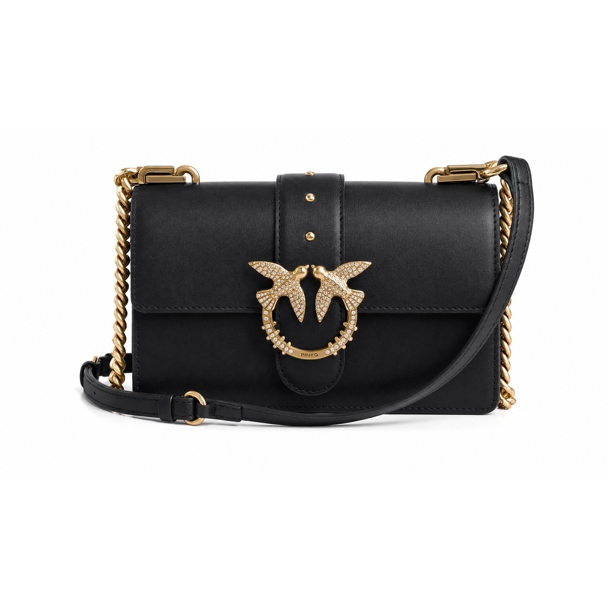 Pinko Taschen. Schwarzgold