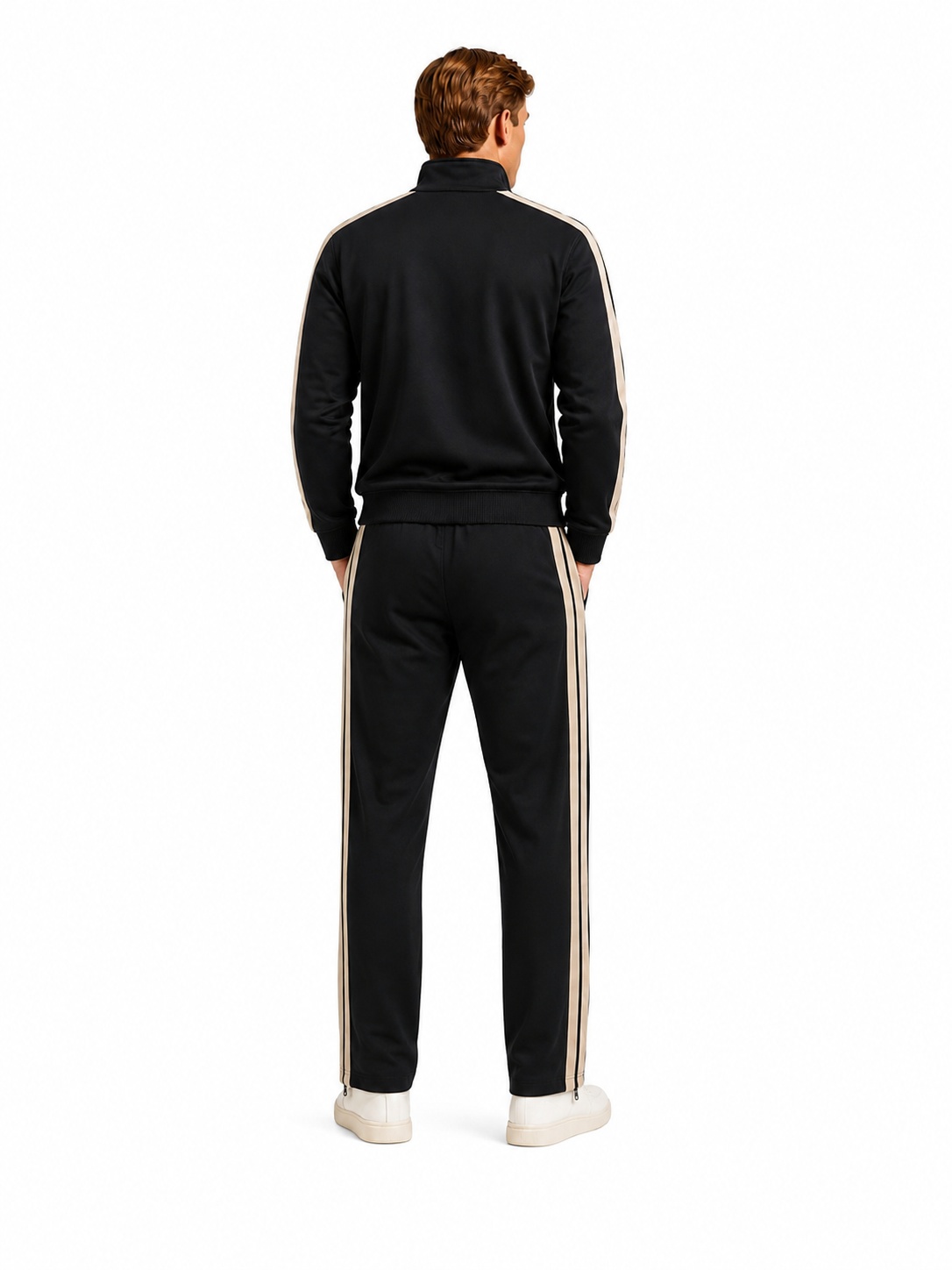 Palm Angels Pantalon blanc noir