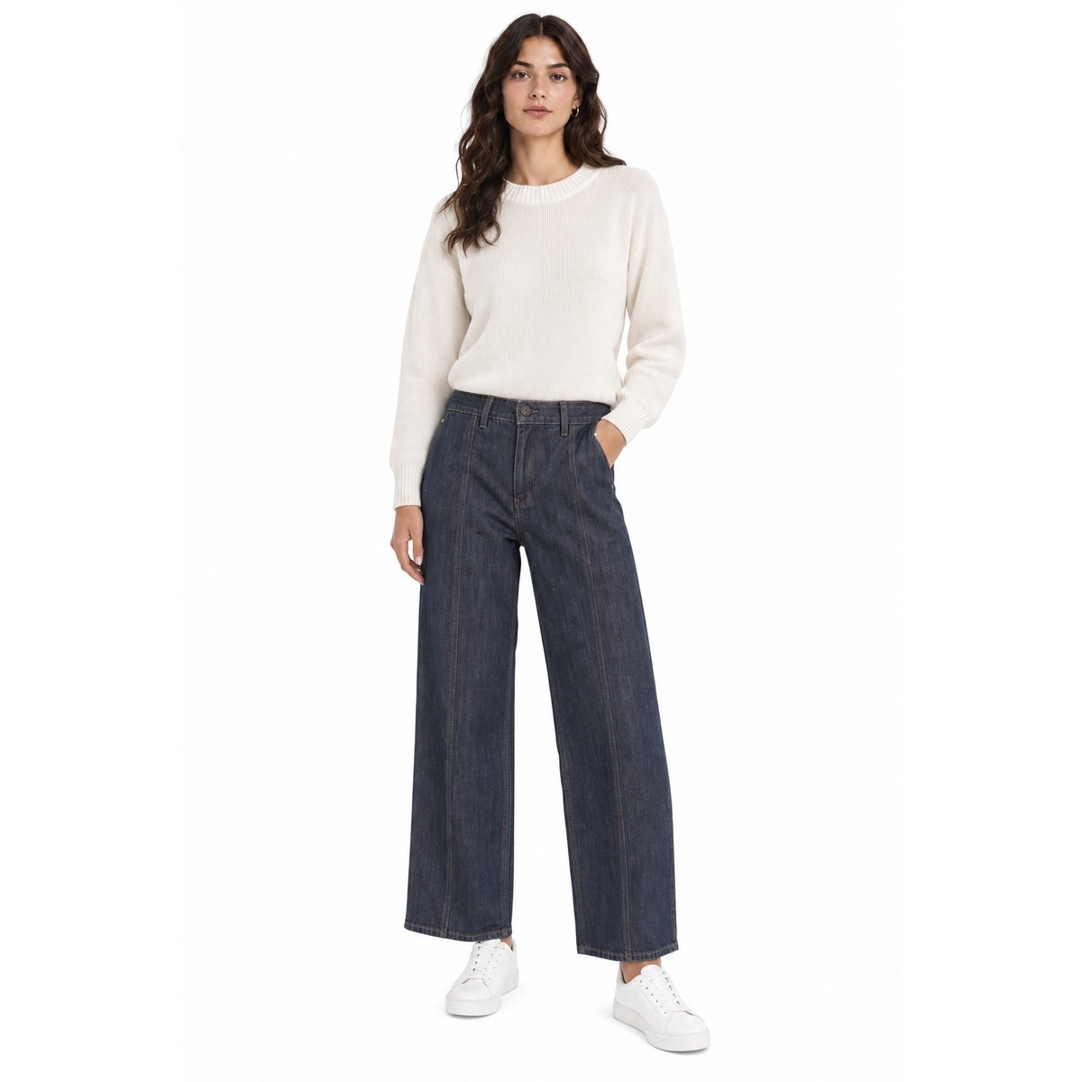 Mm Max Mara Pantalon bleu marine