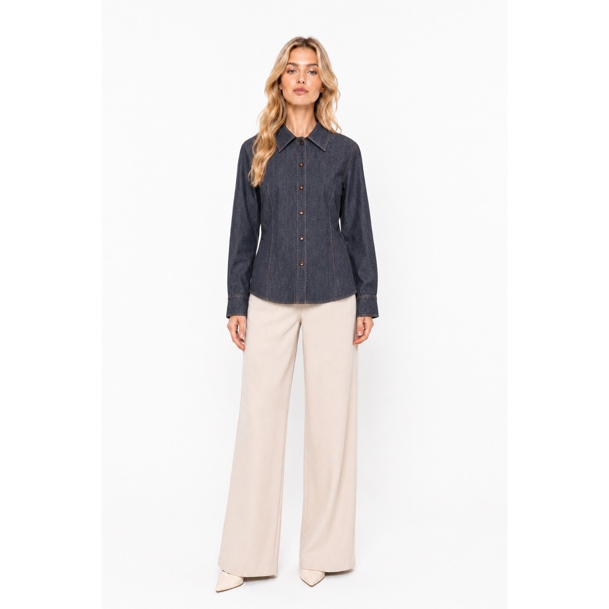 Mm Max Mara Chemises Bleu marine