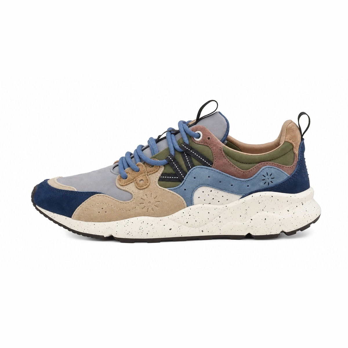 Flower Mountain Navy bruine sneakers
