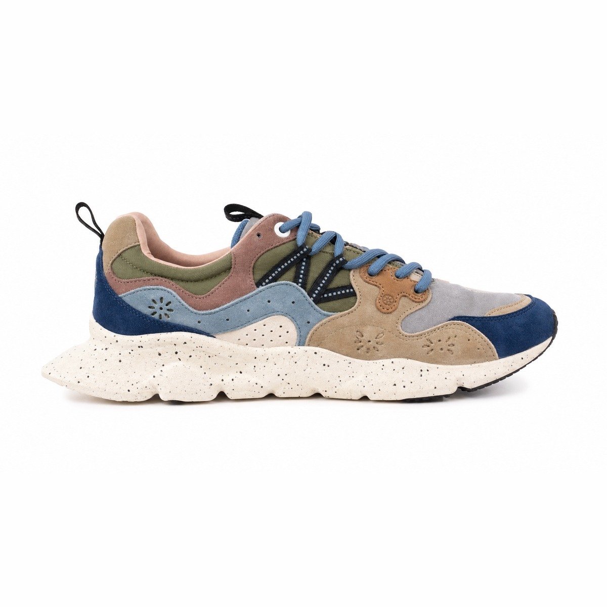 Flower Mountain Navy bruine sneakers