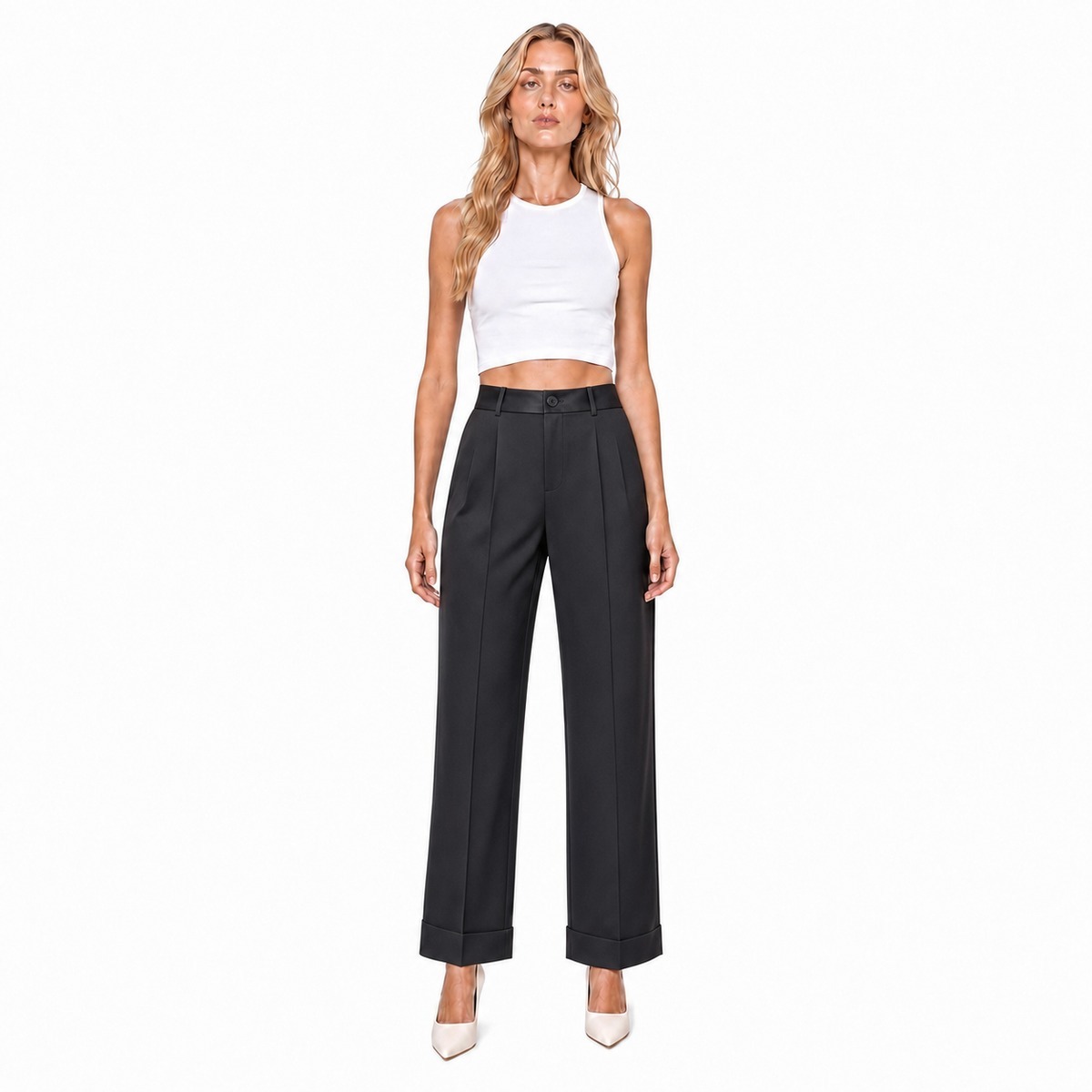 Manila Grace Pantaloni Nero