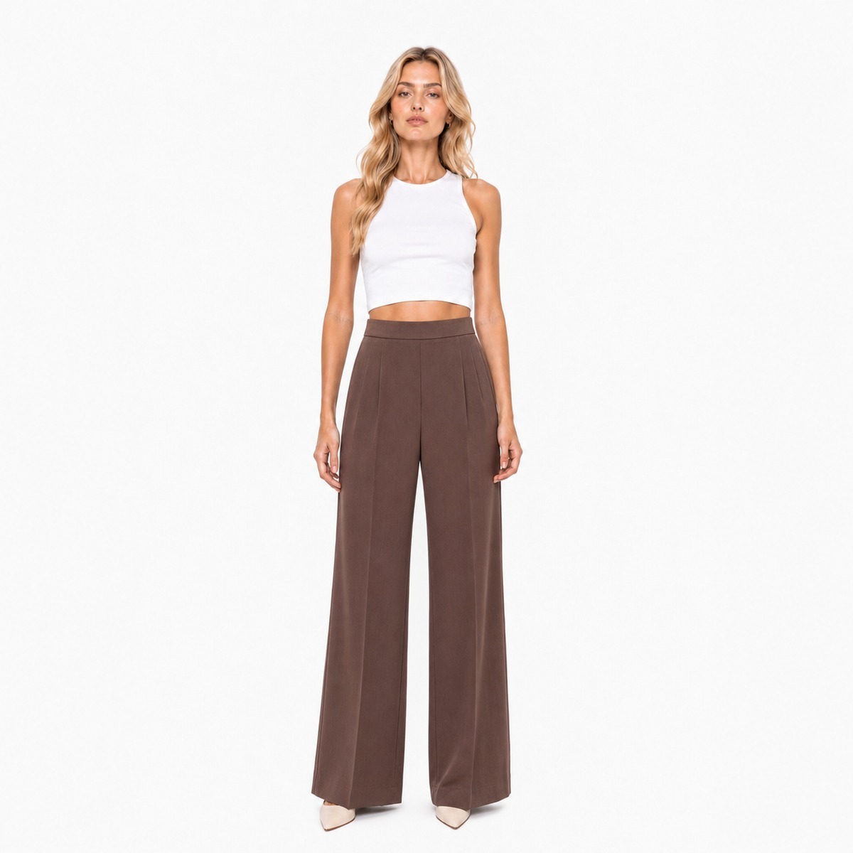 Manila Grace Pantaloni Marrone