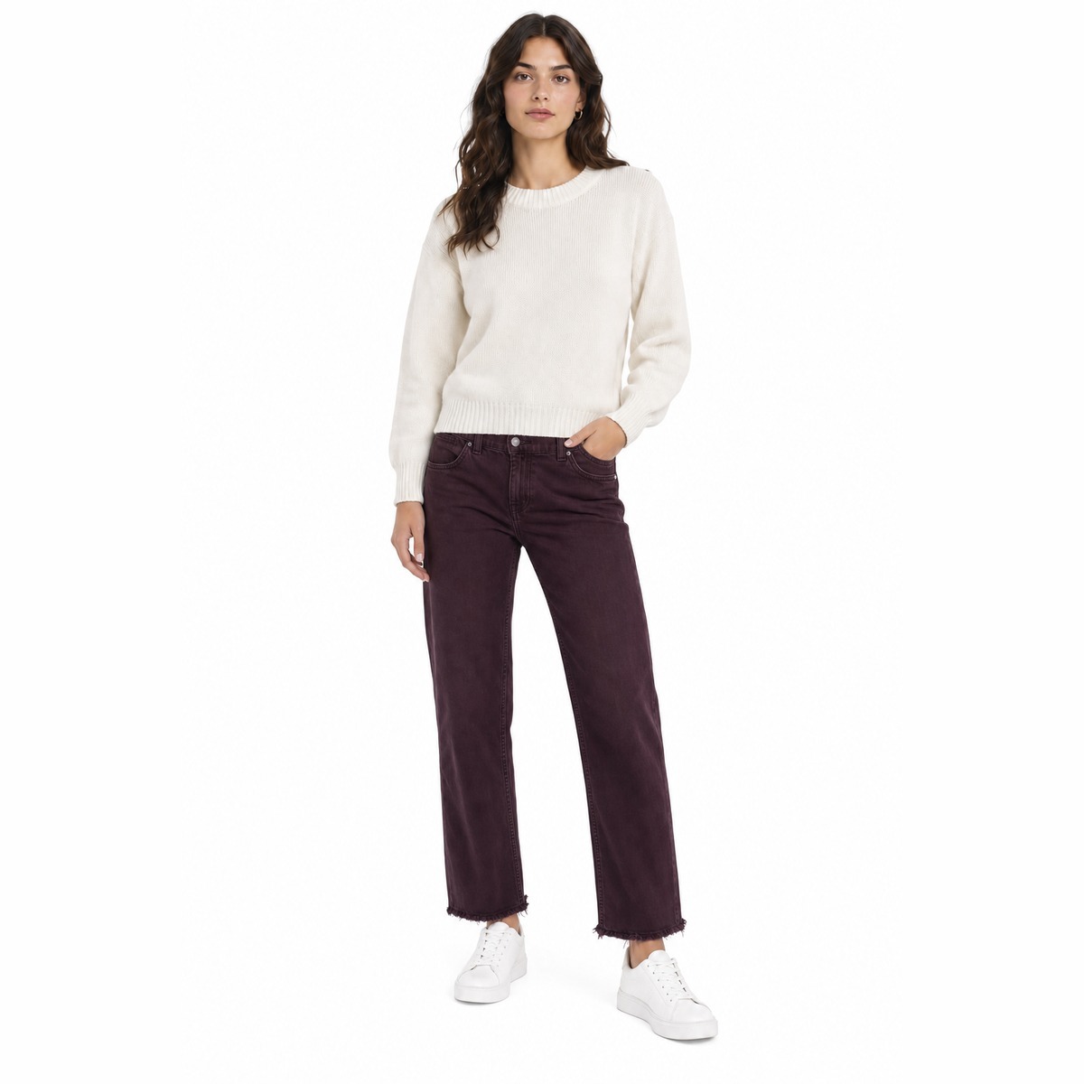 SOLOTRE Pantaloni Borgogna