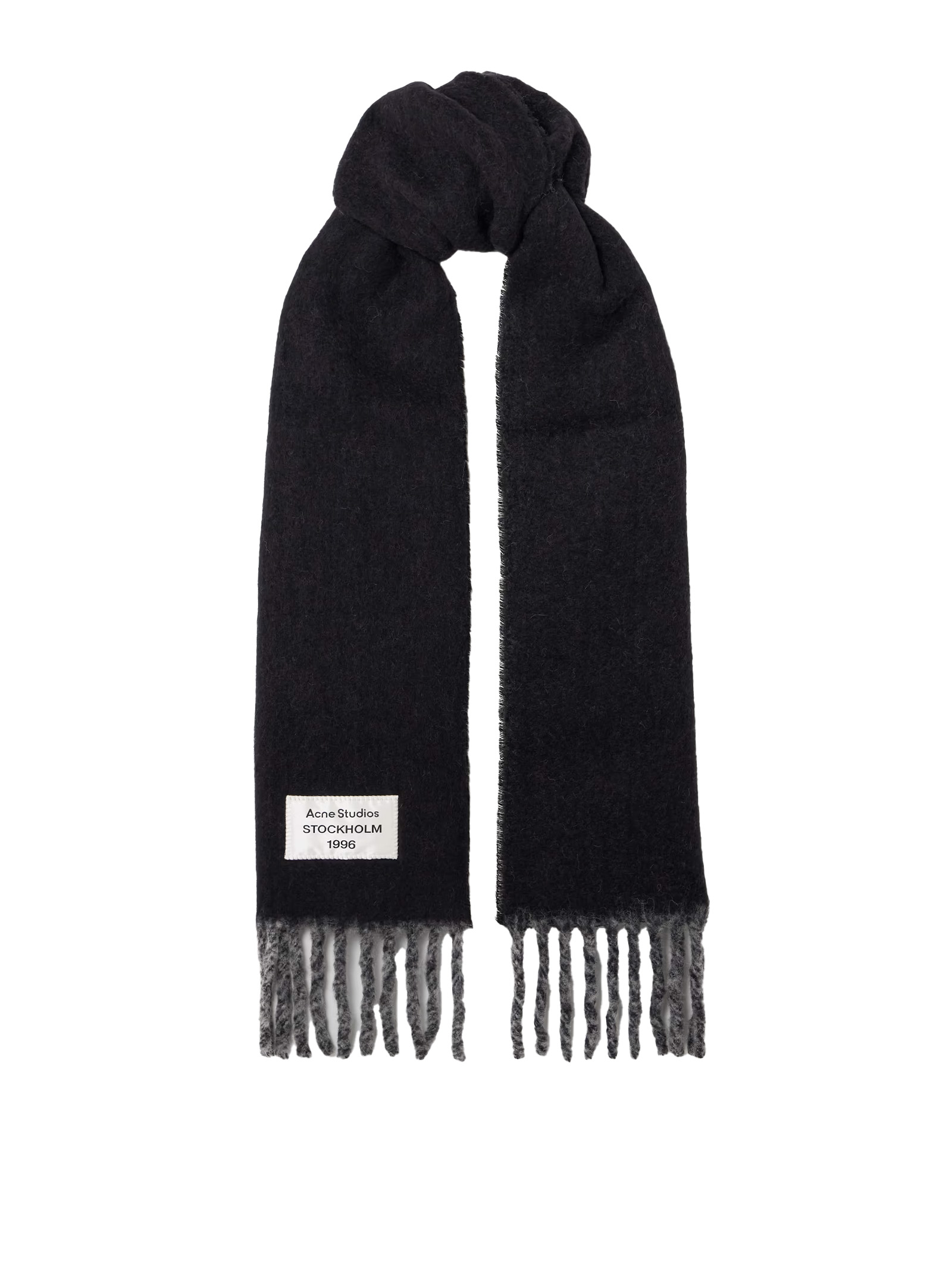 Acne Studios Acne Scarfs Black Melange Mohair Wo Ny - Unisex　アクネ スカーフ ブラック メランジ モヘア Wy - ユニセックス