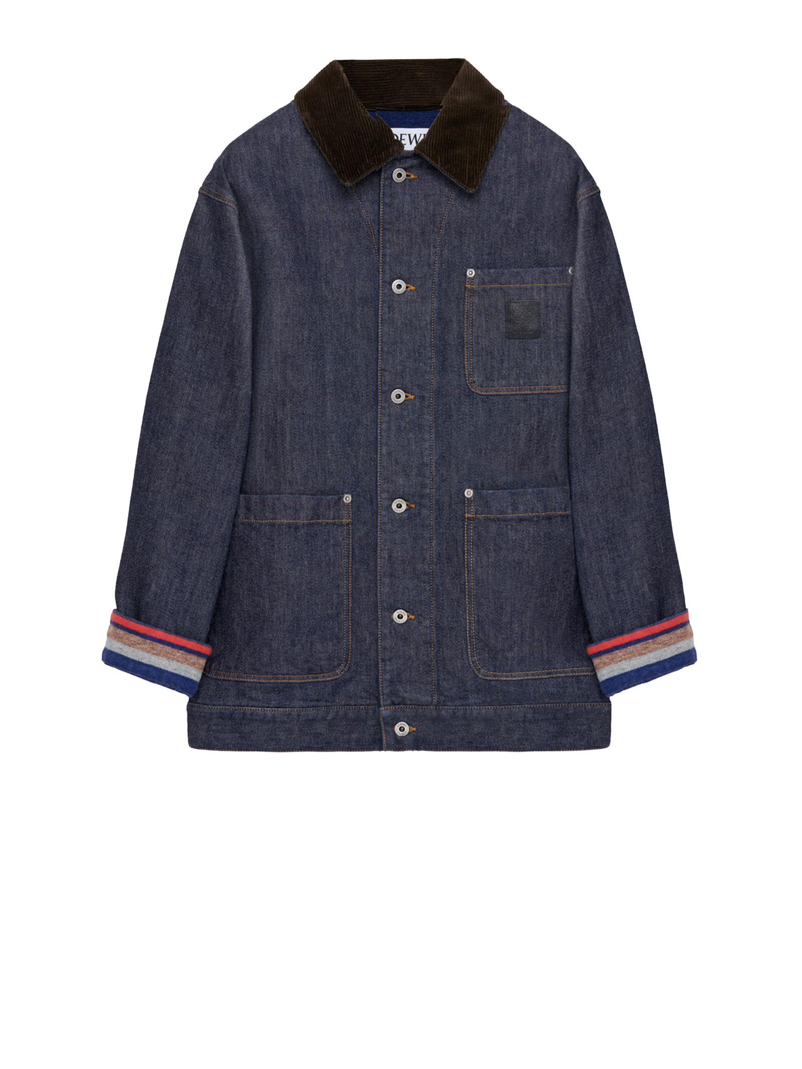 LOEWE Loewe Coats Row Denim Blue - Men　ロエベ コート ロウ デニム ブルー - メンズ