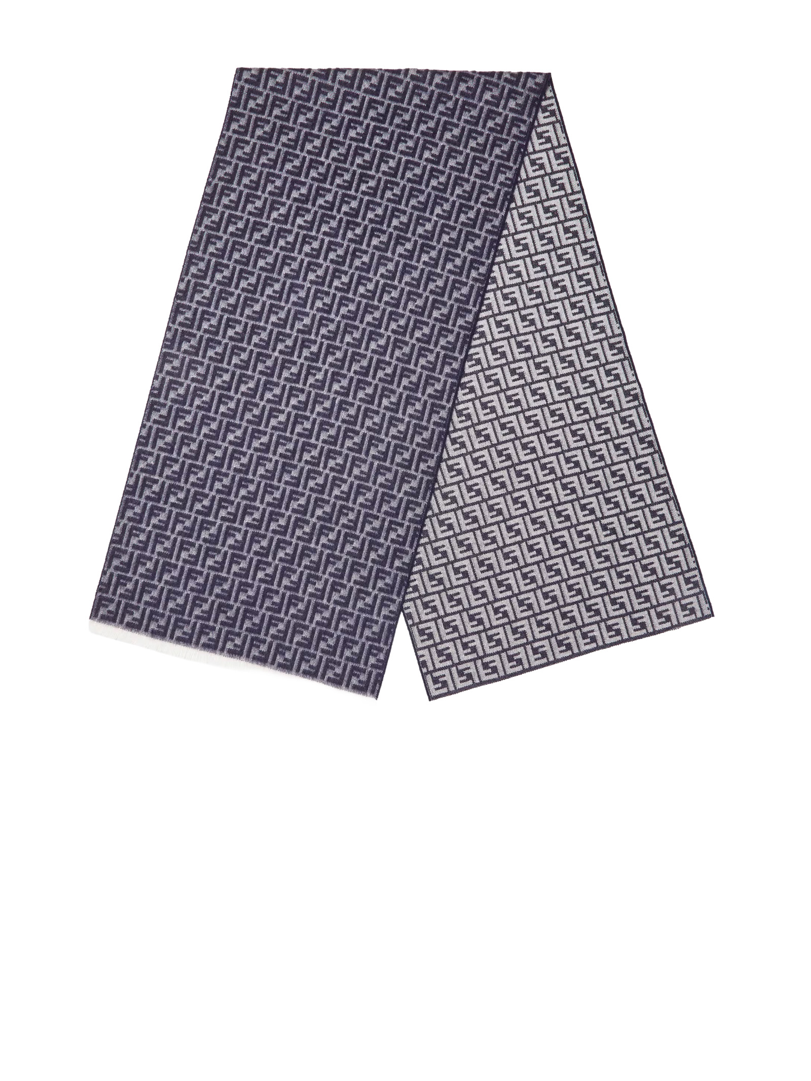FENDI Fendi Scarfs Grigio + Blu - Men　フェンディ スカーフ Grigio + Blu - メンズ