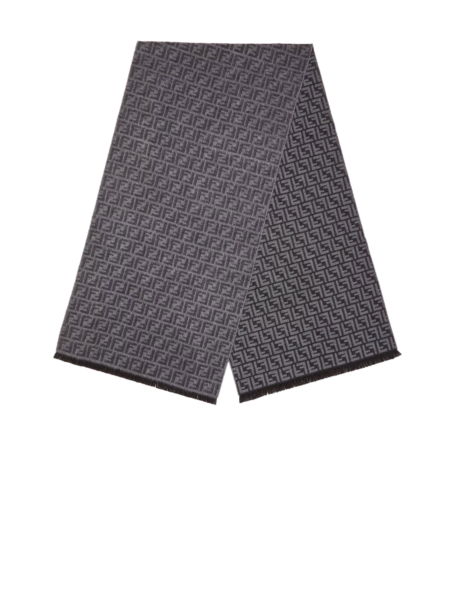 FENDI Fendi Scarfs Grigio + Antracite - Men　フェンディ スカーフ グレー + アンスラサイト - メンズ