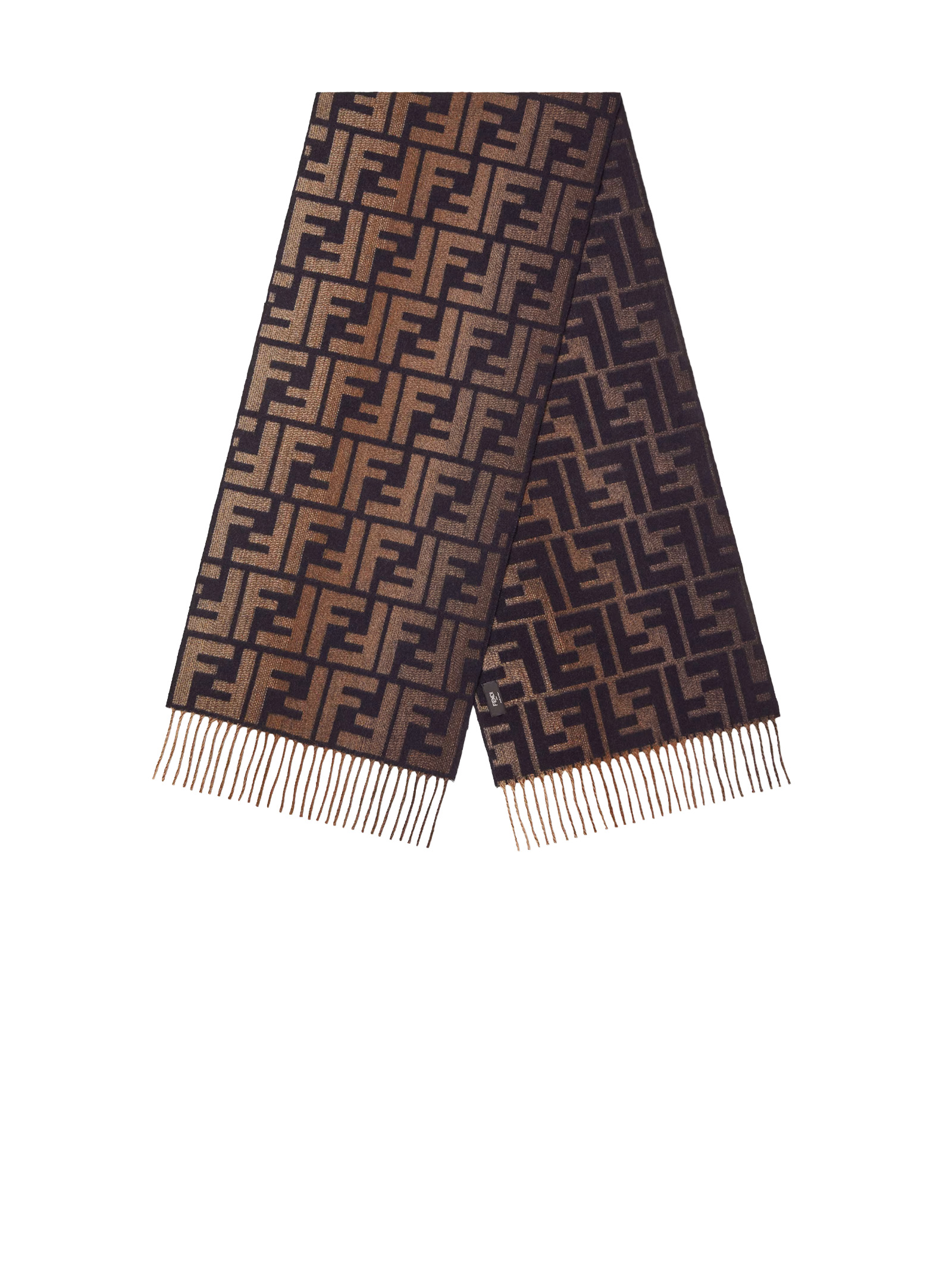 FENDI Fendi Scarfs Blu+marrone - Men　フェンディ スカーフ ブルー+ブラウン - メンズ