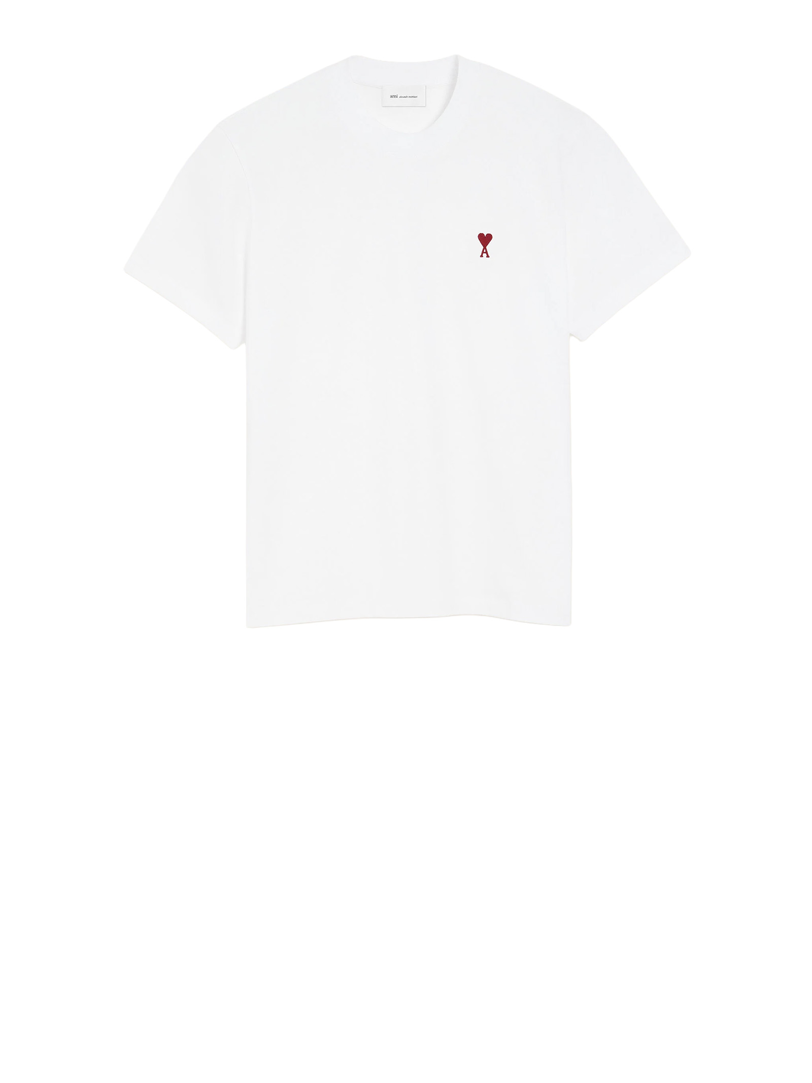 AMI Paris AMI Paris Ami T-shirts and Polos White Main Material: Cotton - Women　AMI Paris アミ T シャツとポロ ホワイト メイン素材: コットン - レディース