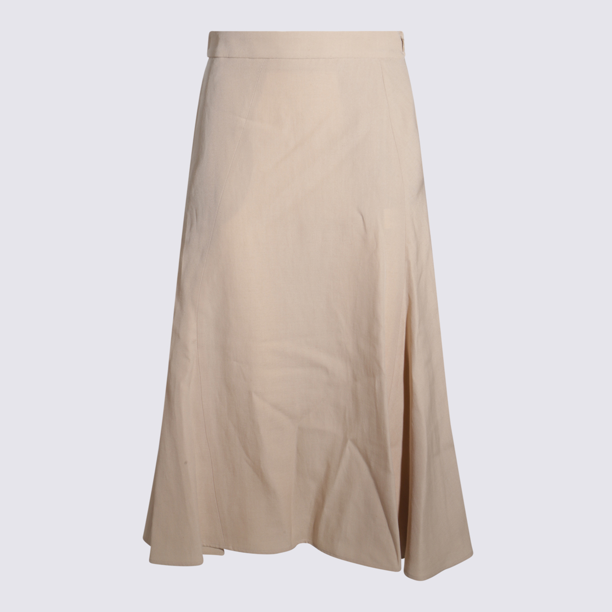Fabiana Filippi Beige Cotton Midi Skirt - IT 40