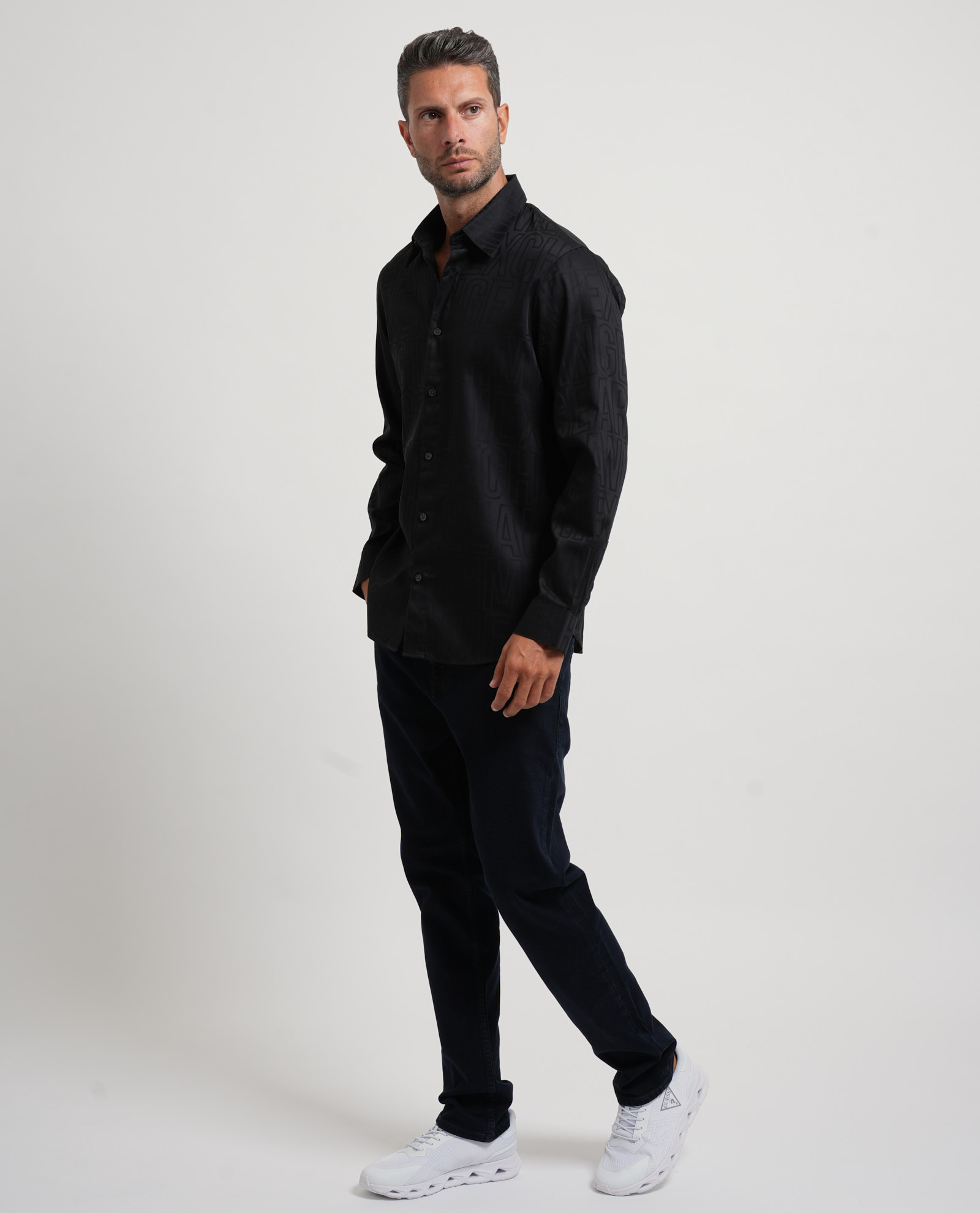 Armani Exchange Overhemden zwart