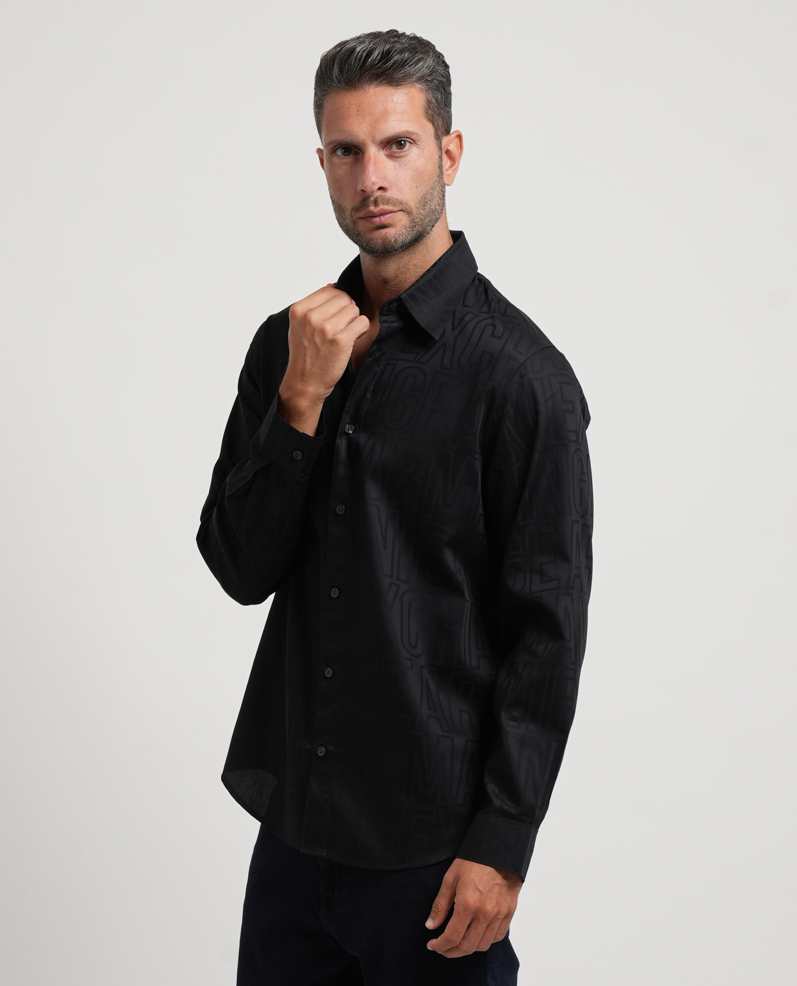 Armani Exchange Overhemden zwart