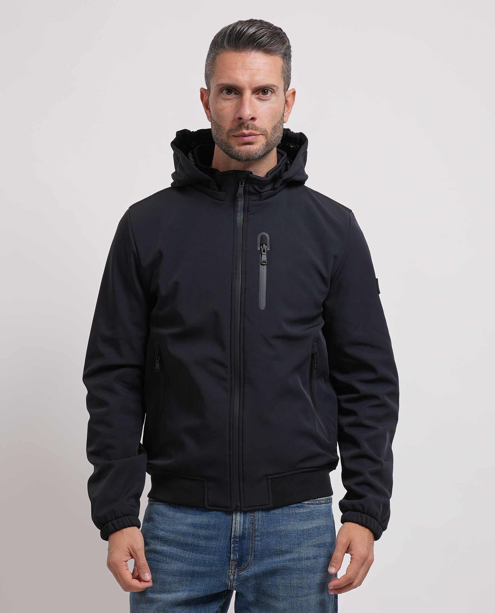Yes Zee Chaquetas Negro