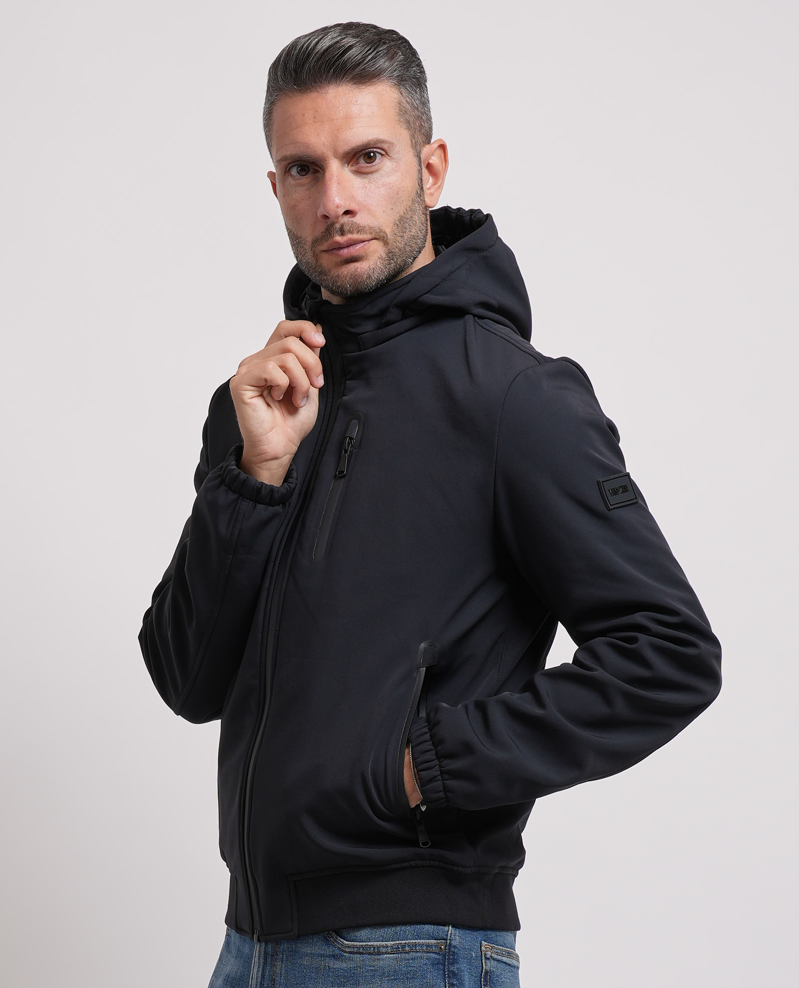 Yes Zee Chaquetas Negro