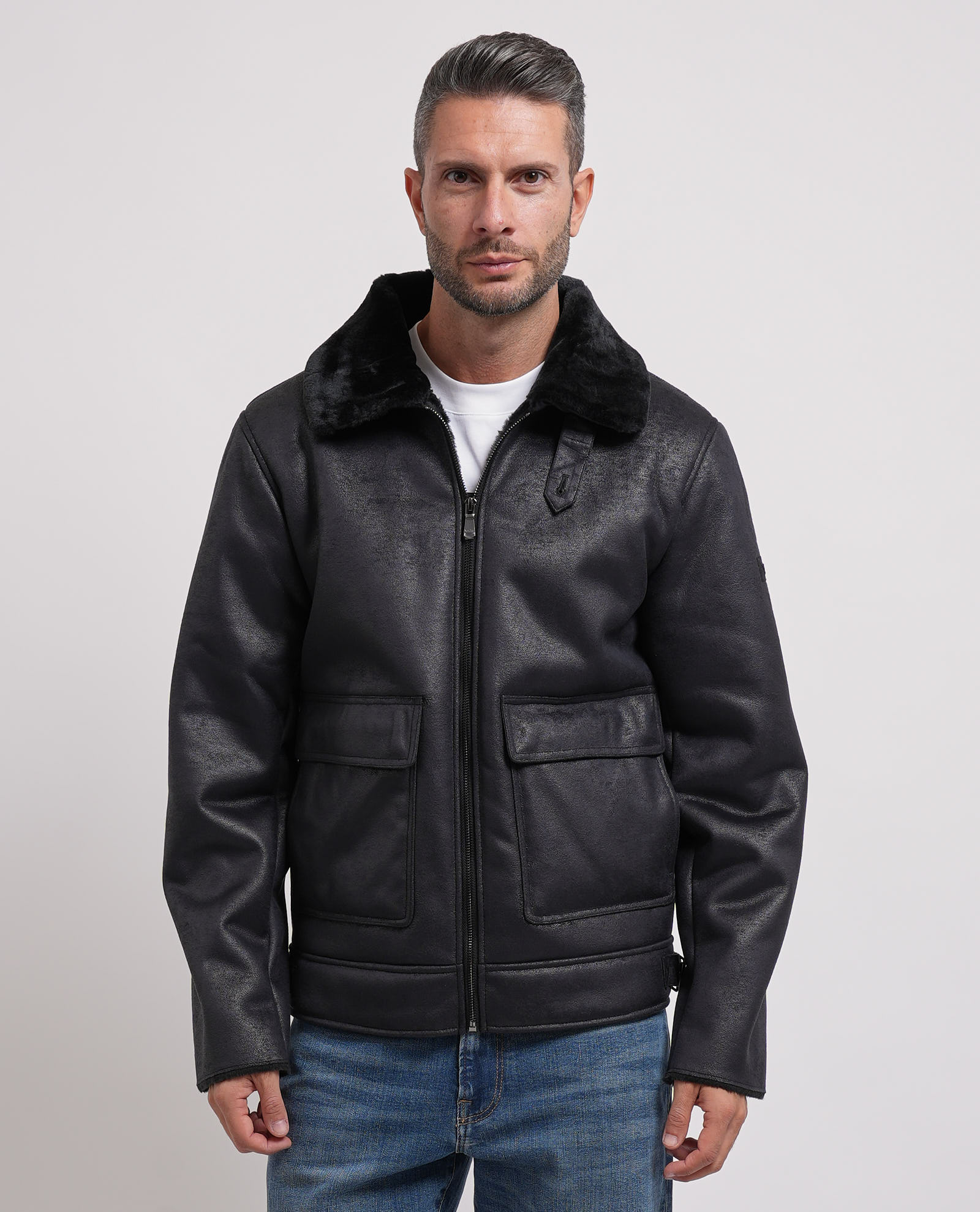 Yes Zee Chaquetas Negro