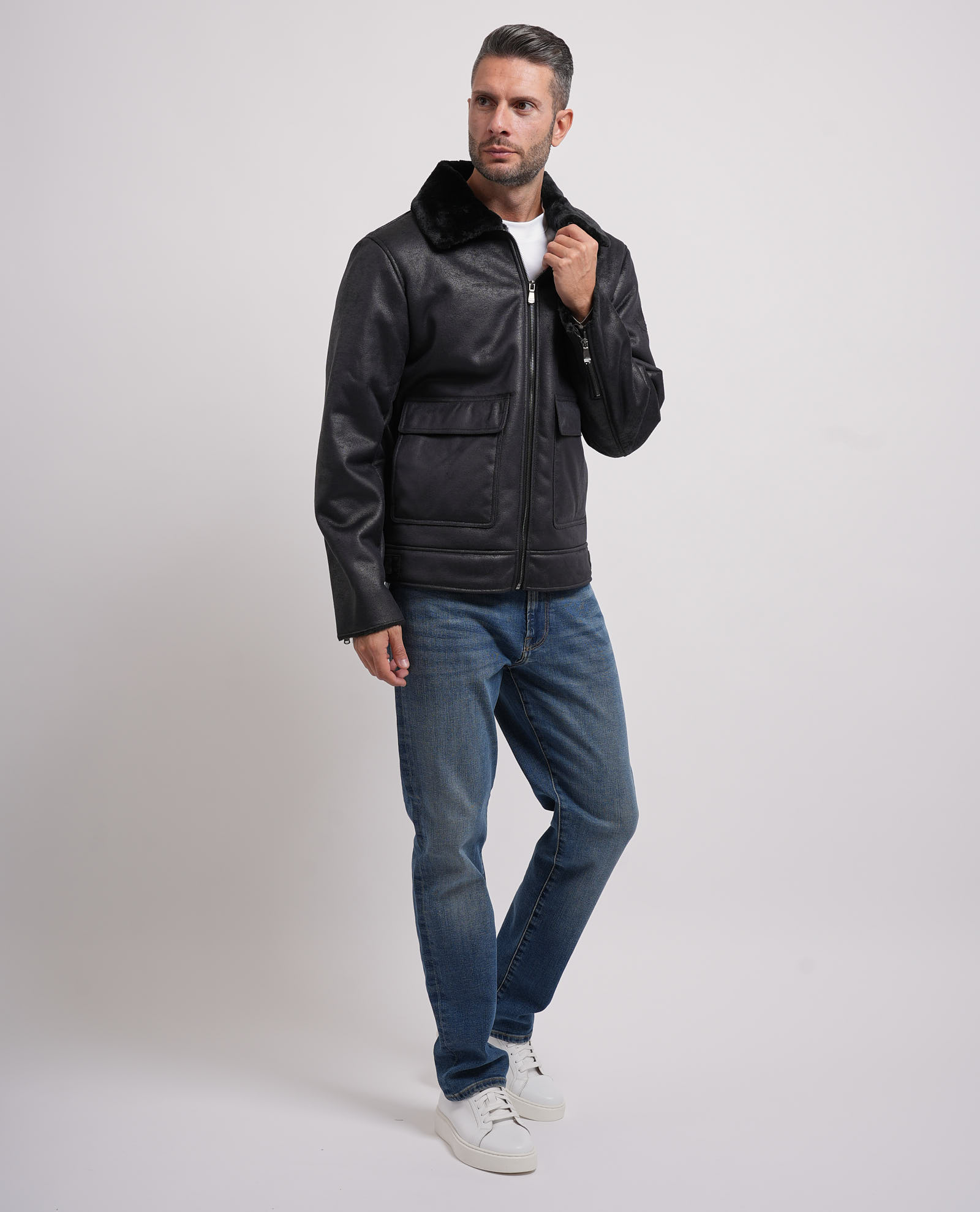 Yes Zee Chaquetas Negro