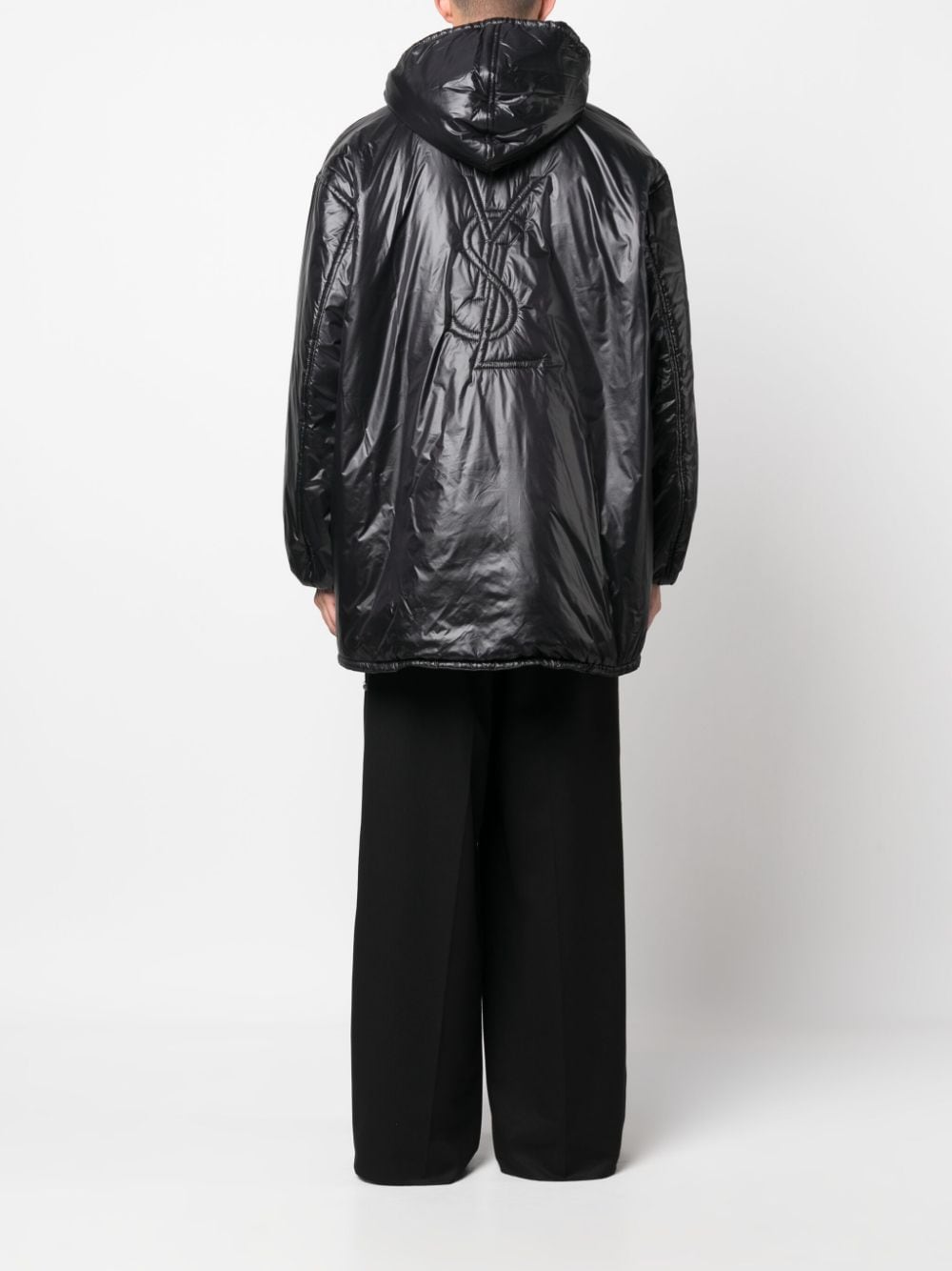 Saint Laurent Saint Laurent Coats Black Polyamide Lining: Polyester - Men　サンローラン コート ブラック ポリアミド 裏地: ポリエステル - メンズ