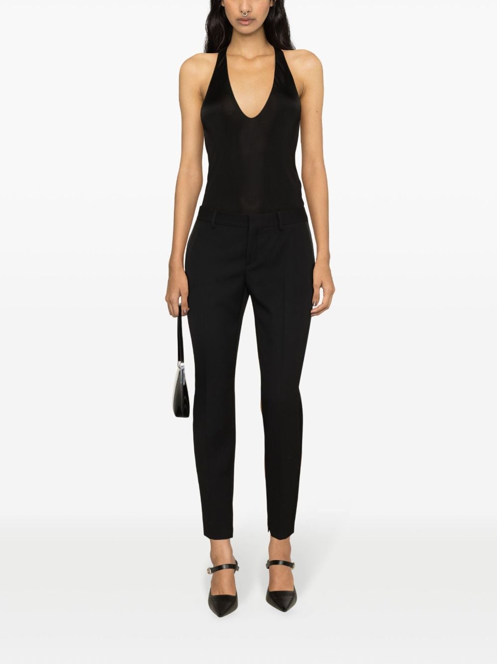 Saint Laurent Top Black Vicose – Women