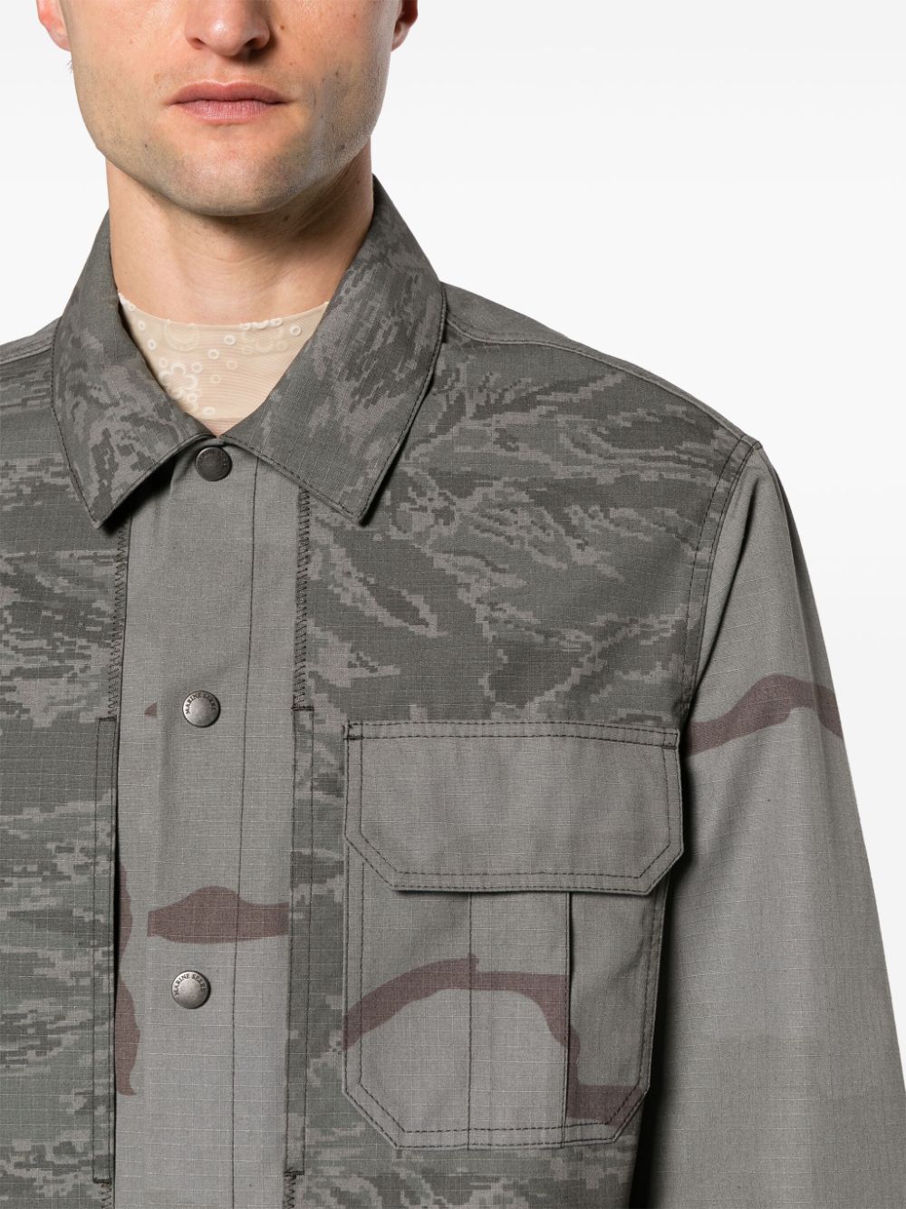 MARINE SERRE Coats Grey Lining: Polyester - Men