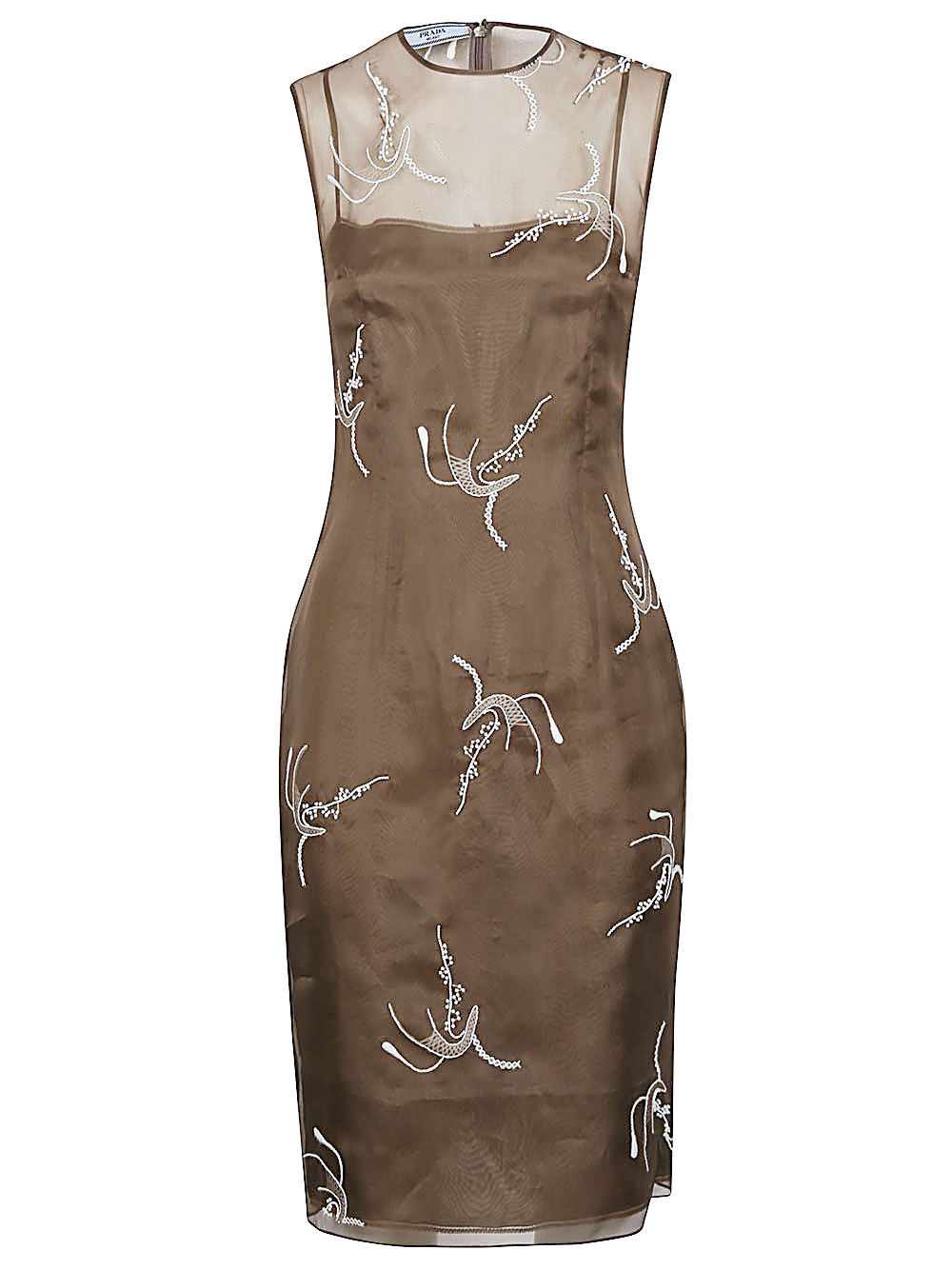 Prada Dresses Brown Cupro Silk – Women