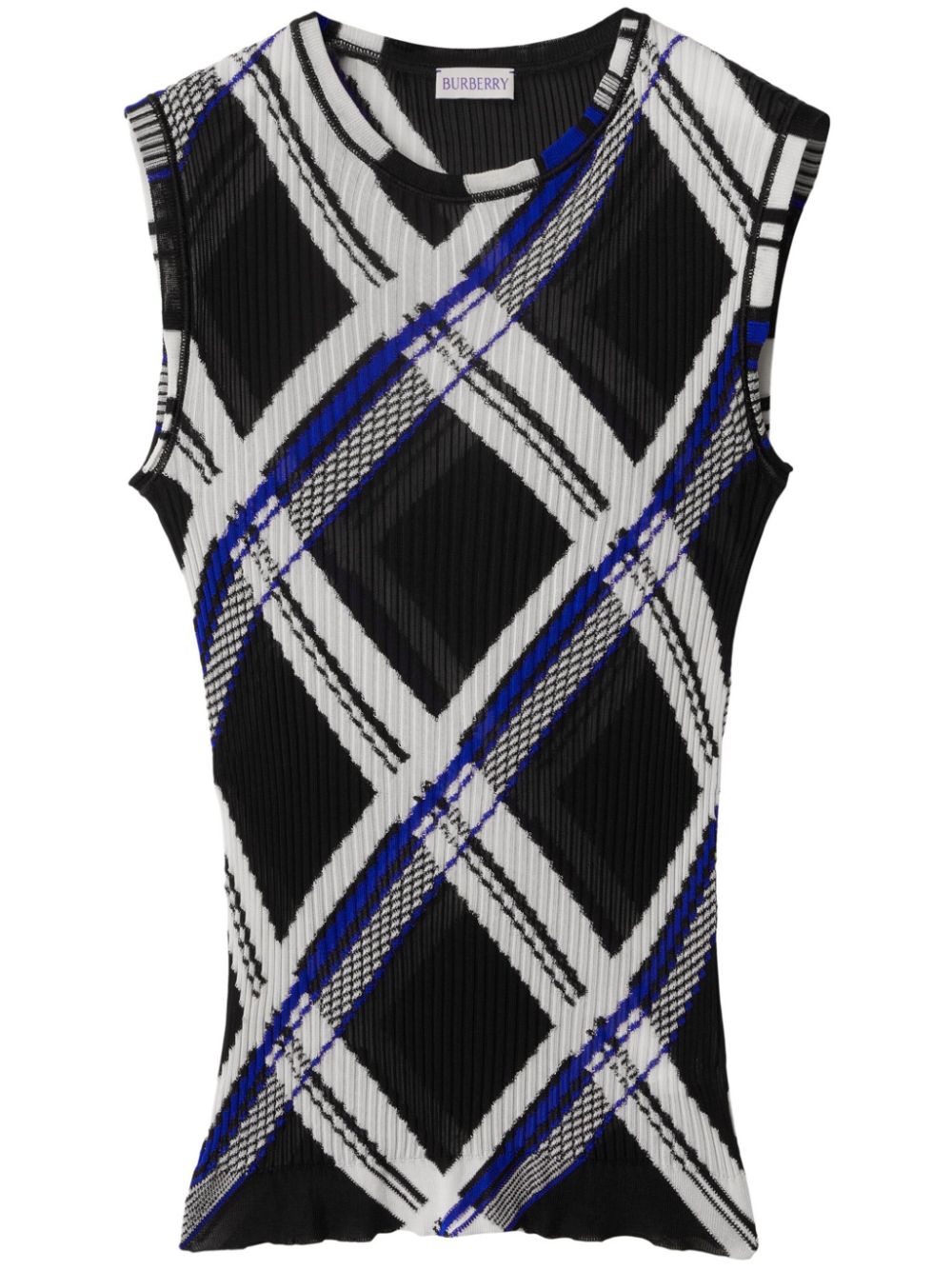 Burberry Check Jacquard-Knitted Silk Vest