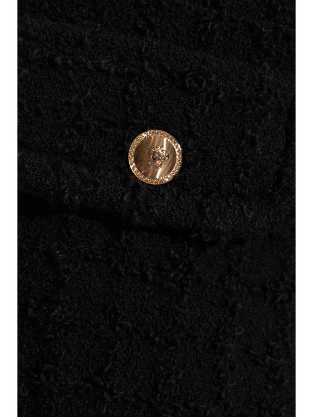 Versace Shorts Black Virgin Wool Mohair Nylon – Women