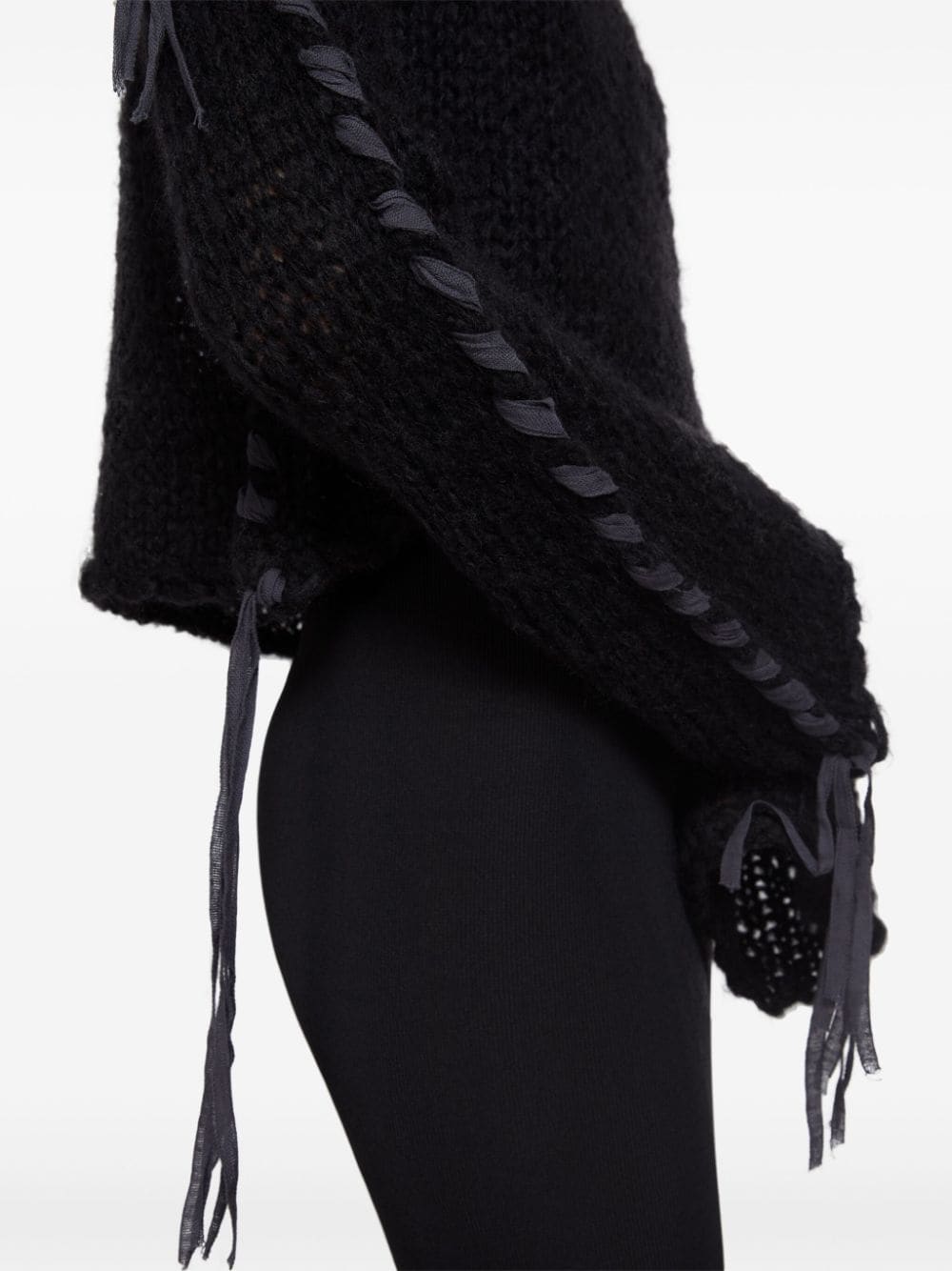 Acne Studios Acne Studios Sweaters Black Nylon Wool Mohair - Women　Acne Studios セーター ブラック ナイロン ウール モヘア - レディース