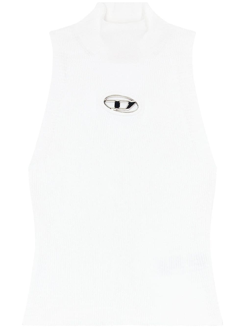 Diesel Top White Viscose Polyester - Women