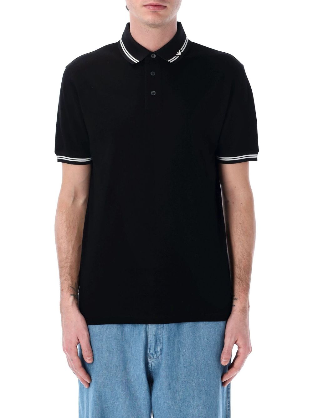 Emporio Armani Jersey polo with logo