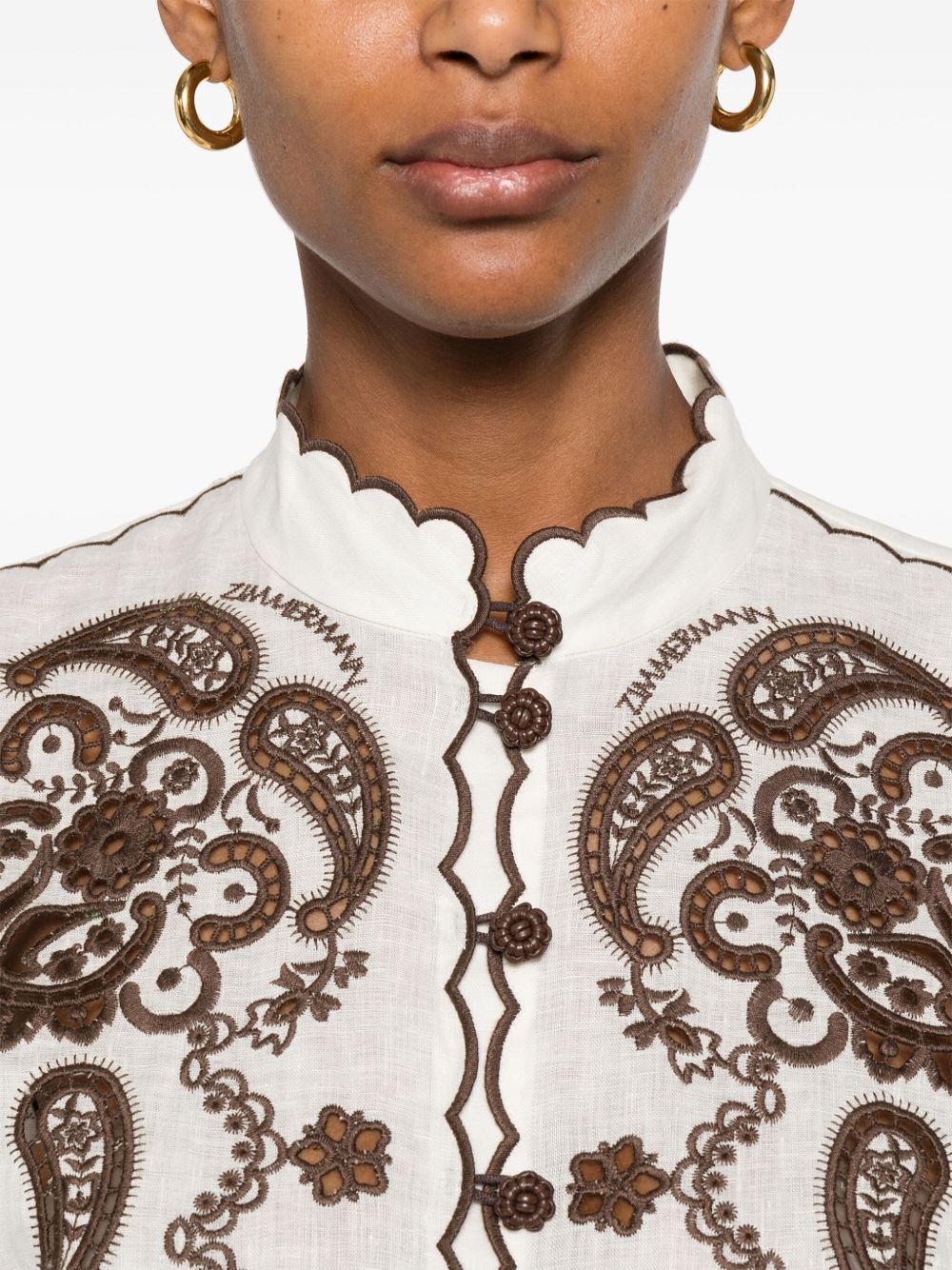 Zimmermann Shirts Ivory Linen – Women