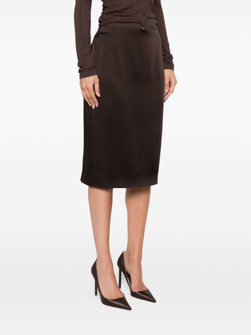 TOM FORD Tom Ford Skirts Marrone Scuro Outer: Acetate - Women　Tom Ford スカート Marrone Scuro アウター: アセテート - レディース