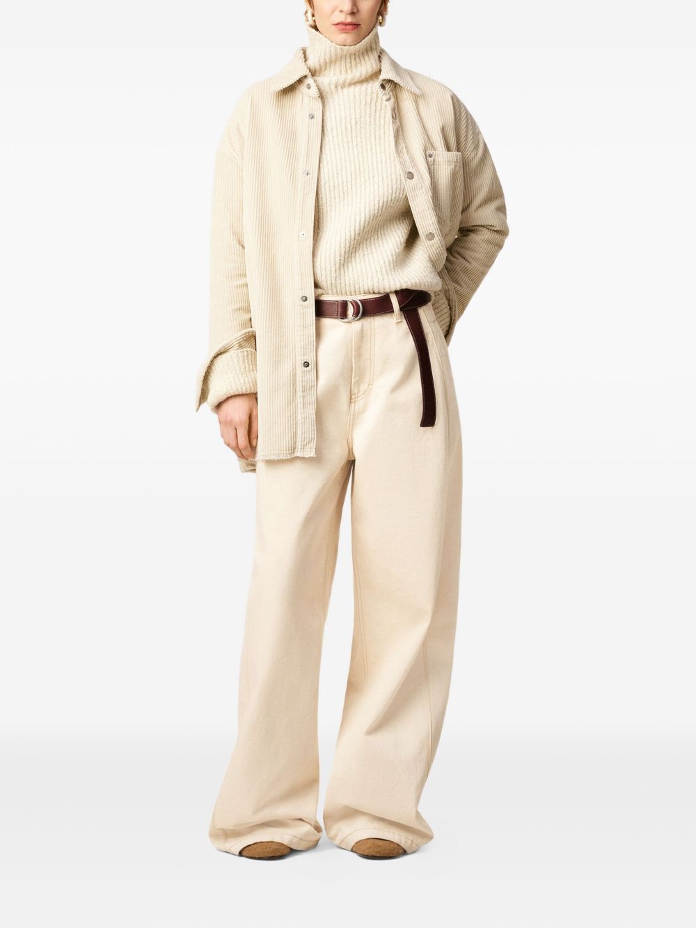 AMI Paris Ami Paris Jeans Beige Cottn - Women　アミ パリ ジーンズ ベージュ コットン - レディース