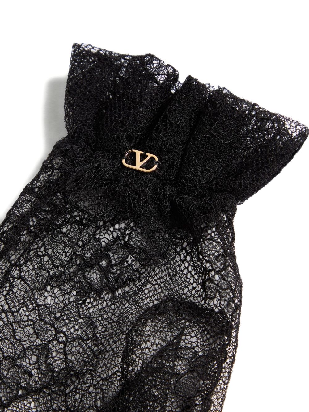 Valentino Garavani Gloves Black Viscose – Women