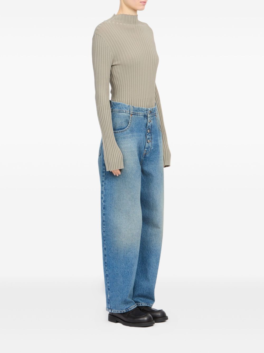 Maison Margiela MM6 Maison Margiela Jeans Clear Blue Polyester 65 % Cotton - Women　MM6 メゾン マルジェラ ジーンズ クリア ブルー ポリエステル 65% コットン - レディース