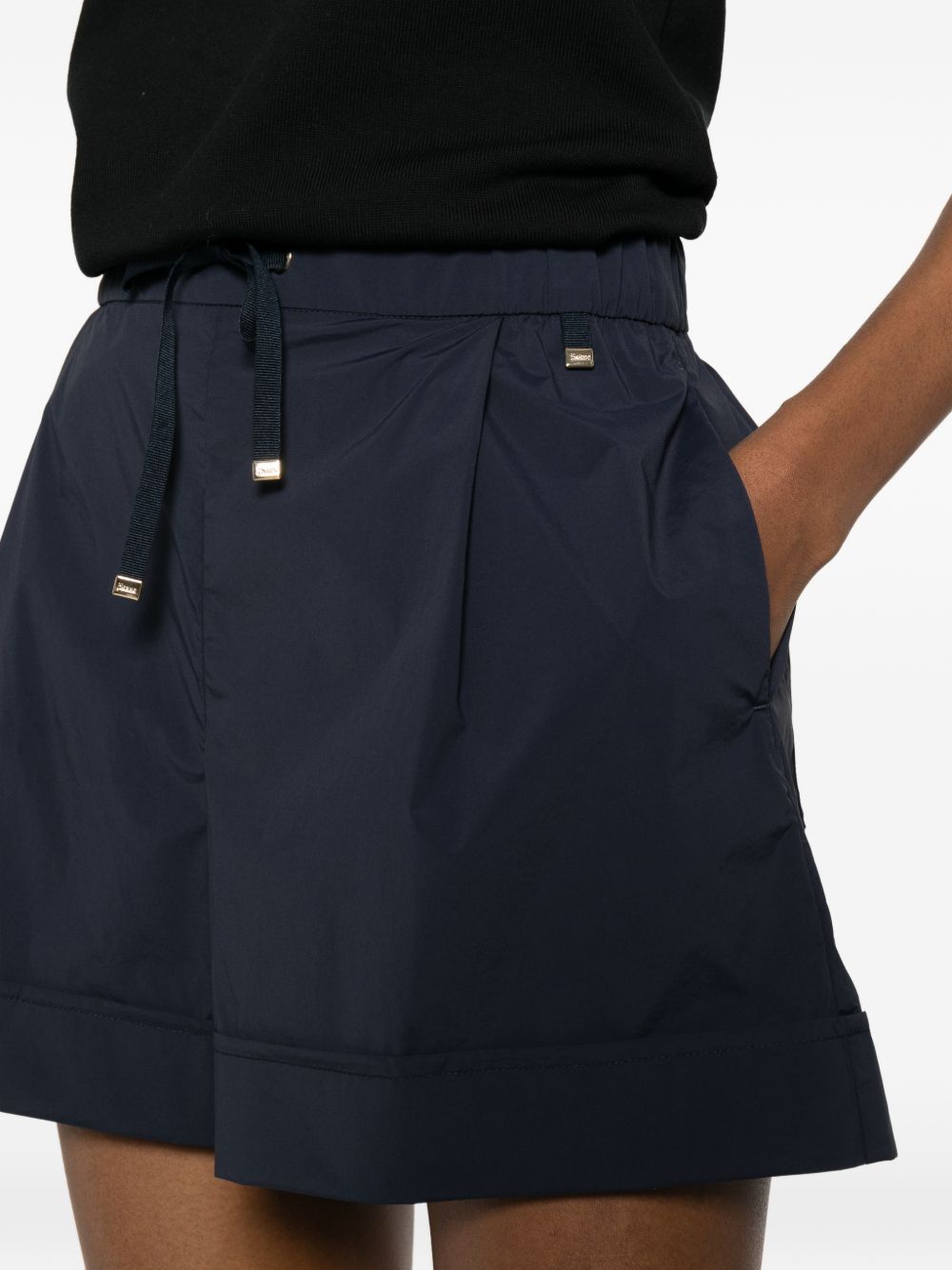 HERNO Herno Shorts Blue Elastane - Women　Herno ショーツ ブルー エラスタン - レディース